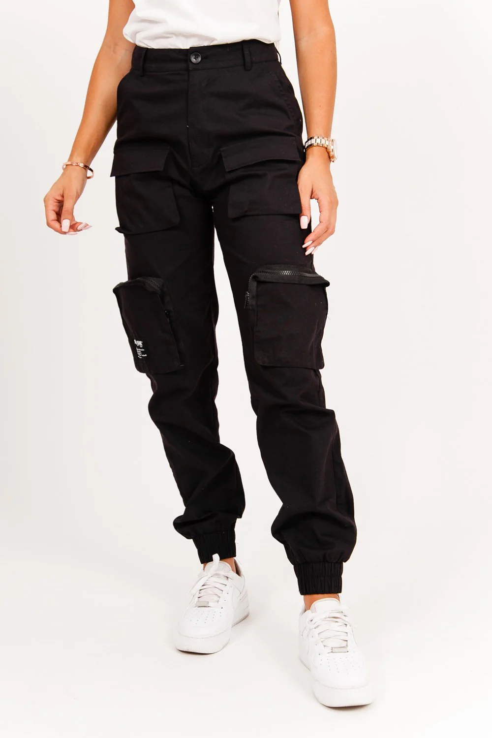 Pantalon cargo multipoches noir