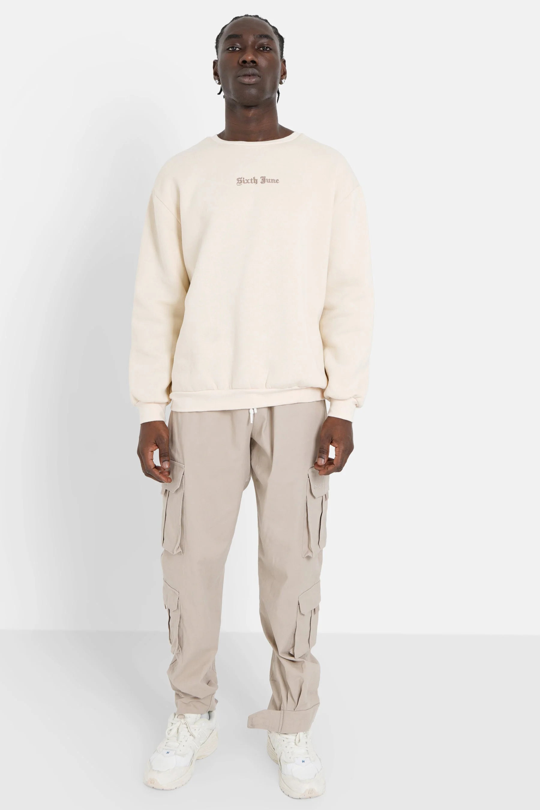 Pantalon cargo poches scratch Beige clair - Image 2