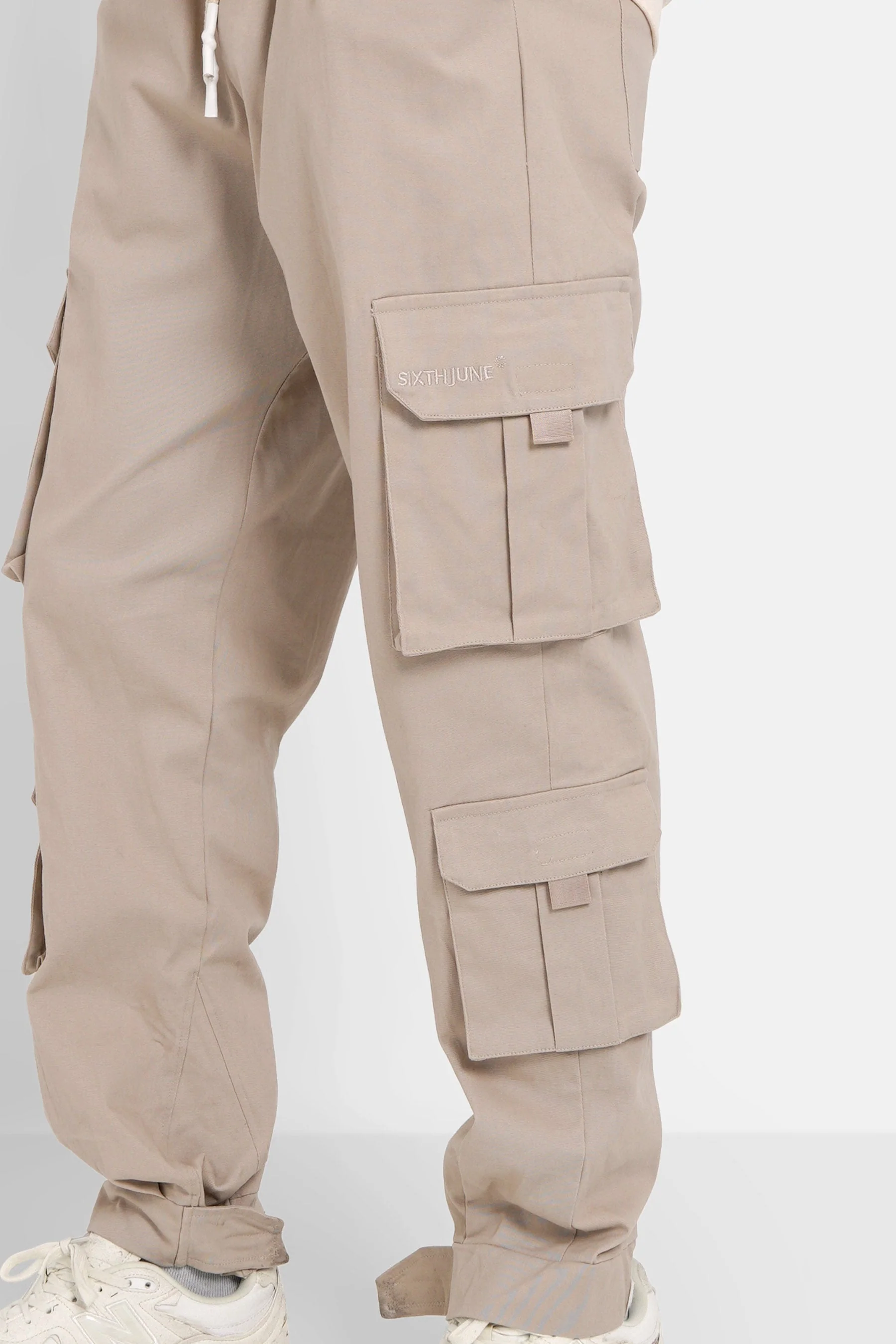 Pantalon cargo poches scratch Beige clair - Image 3