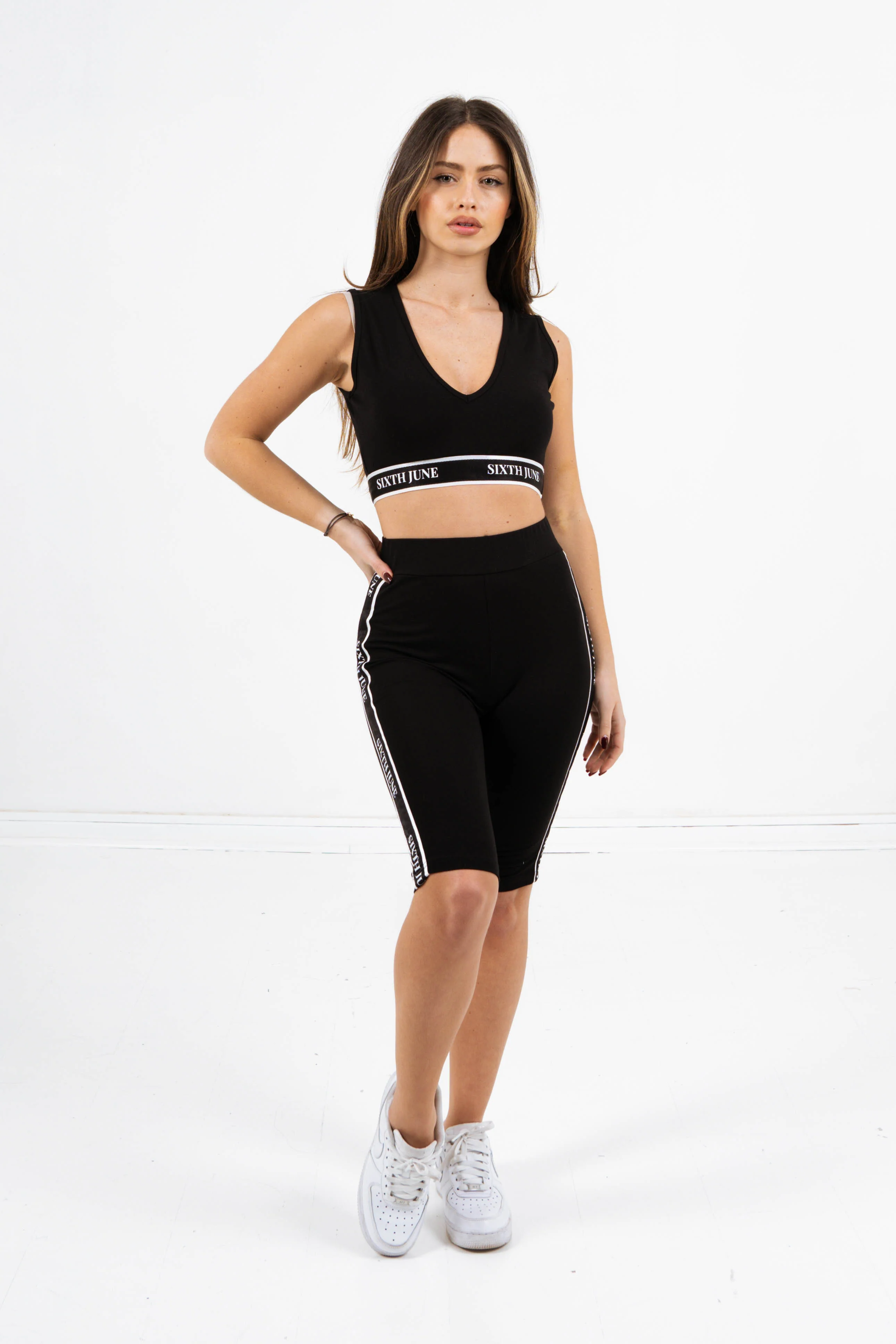 Brassière bande imprimé noir - Image 5