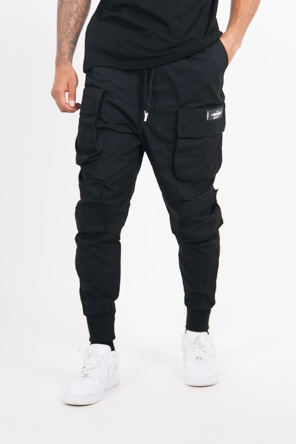 Pantalon cargo tactique poches Noir