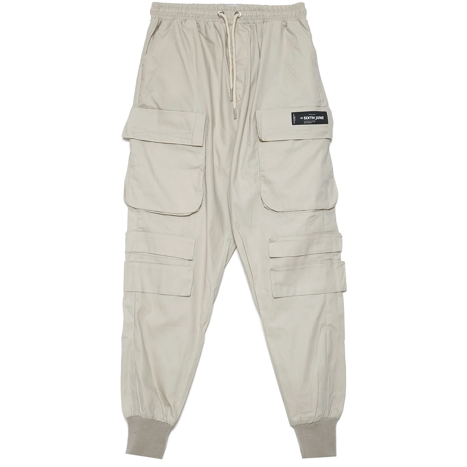 Pantalon cargo tactique poches Beige clair
