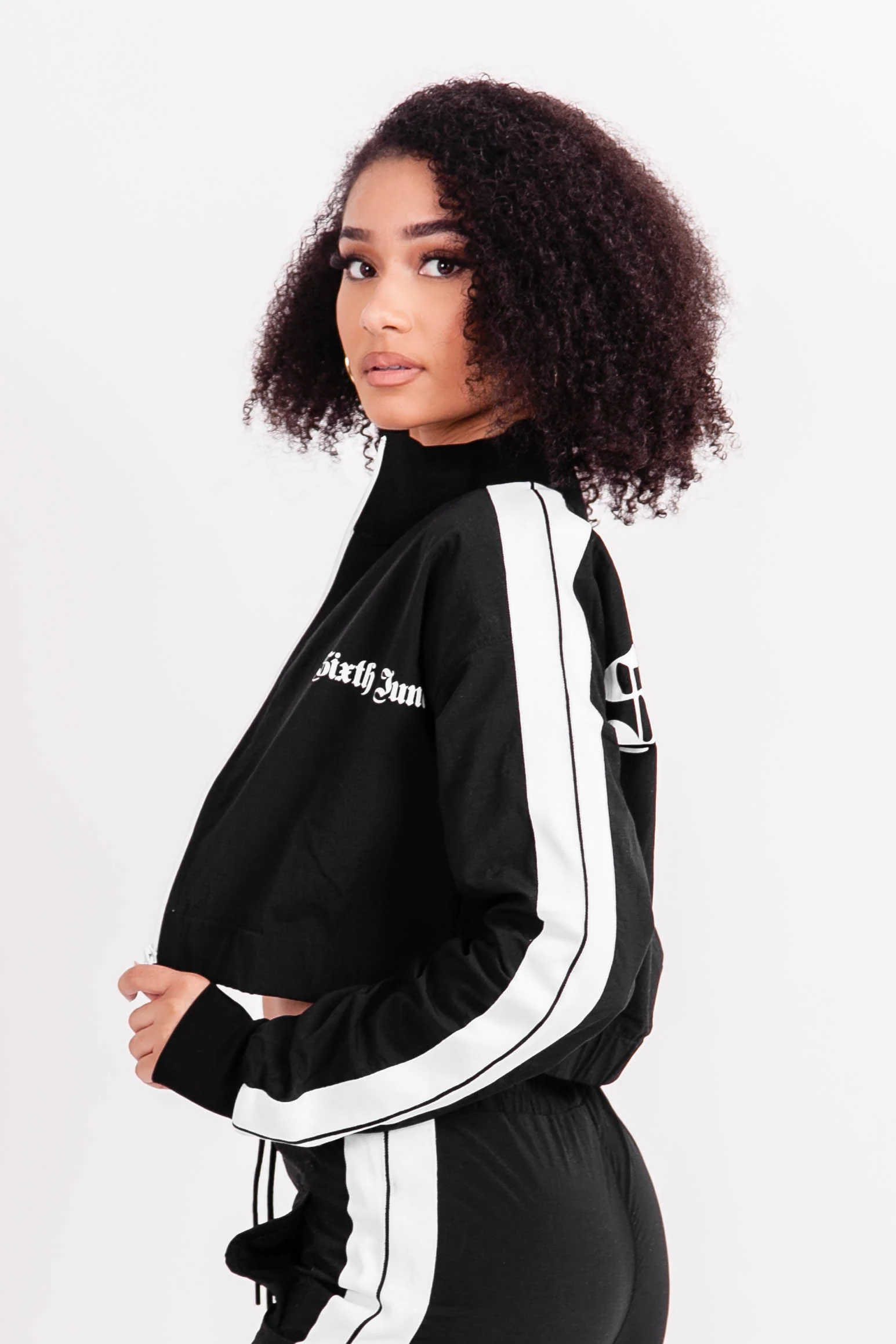 Veste de jogging nylon gothique noir - Image 3