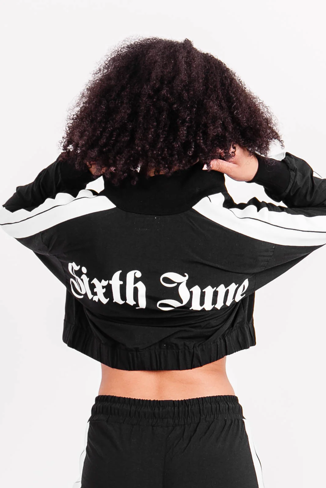 Veste de jogging nylon gothique noir - Image 4