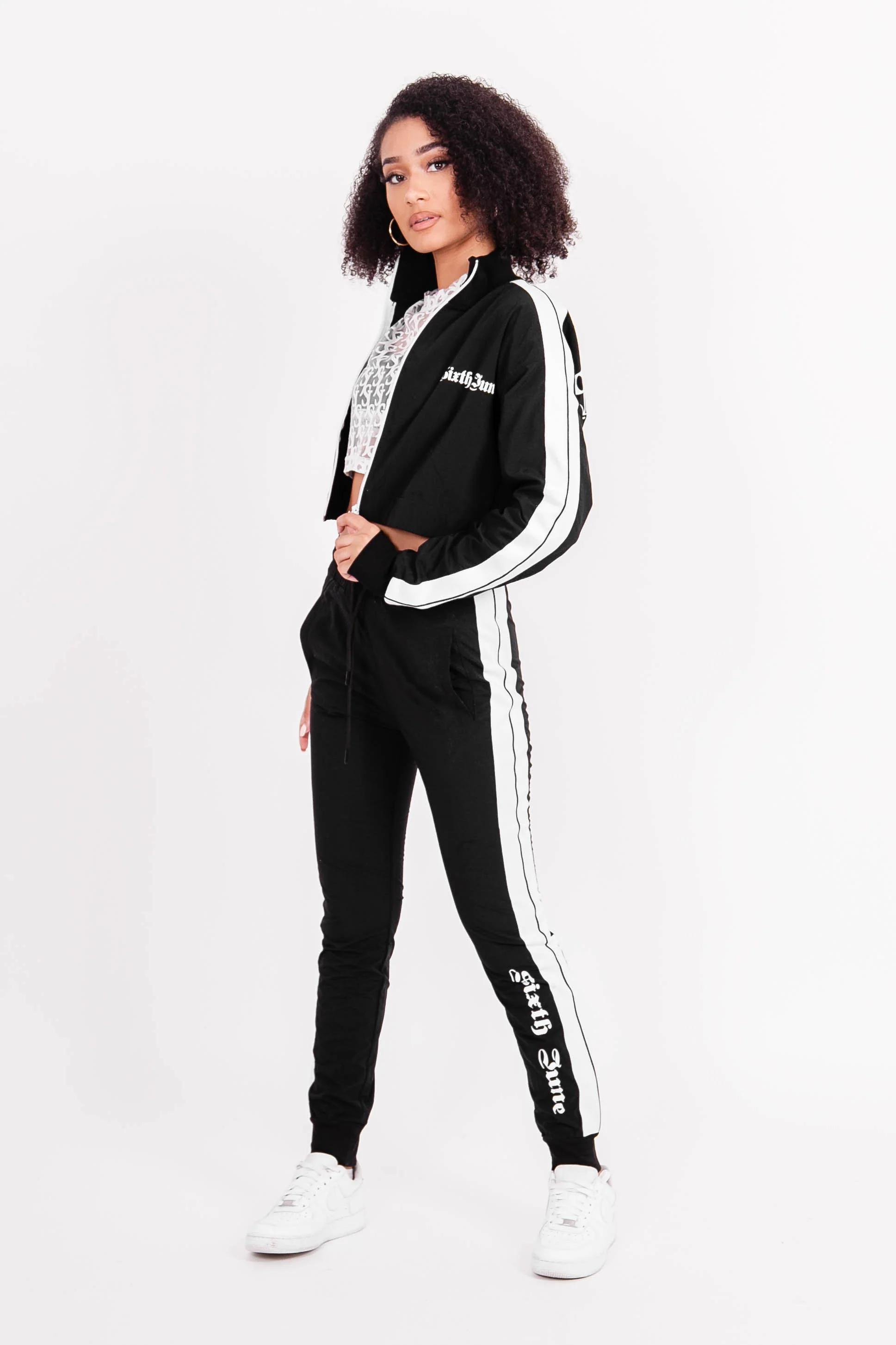 Veste de jogging nylon gothique noir - Image 5