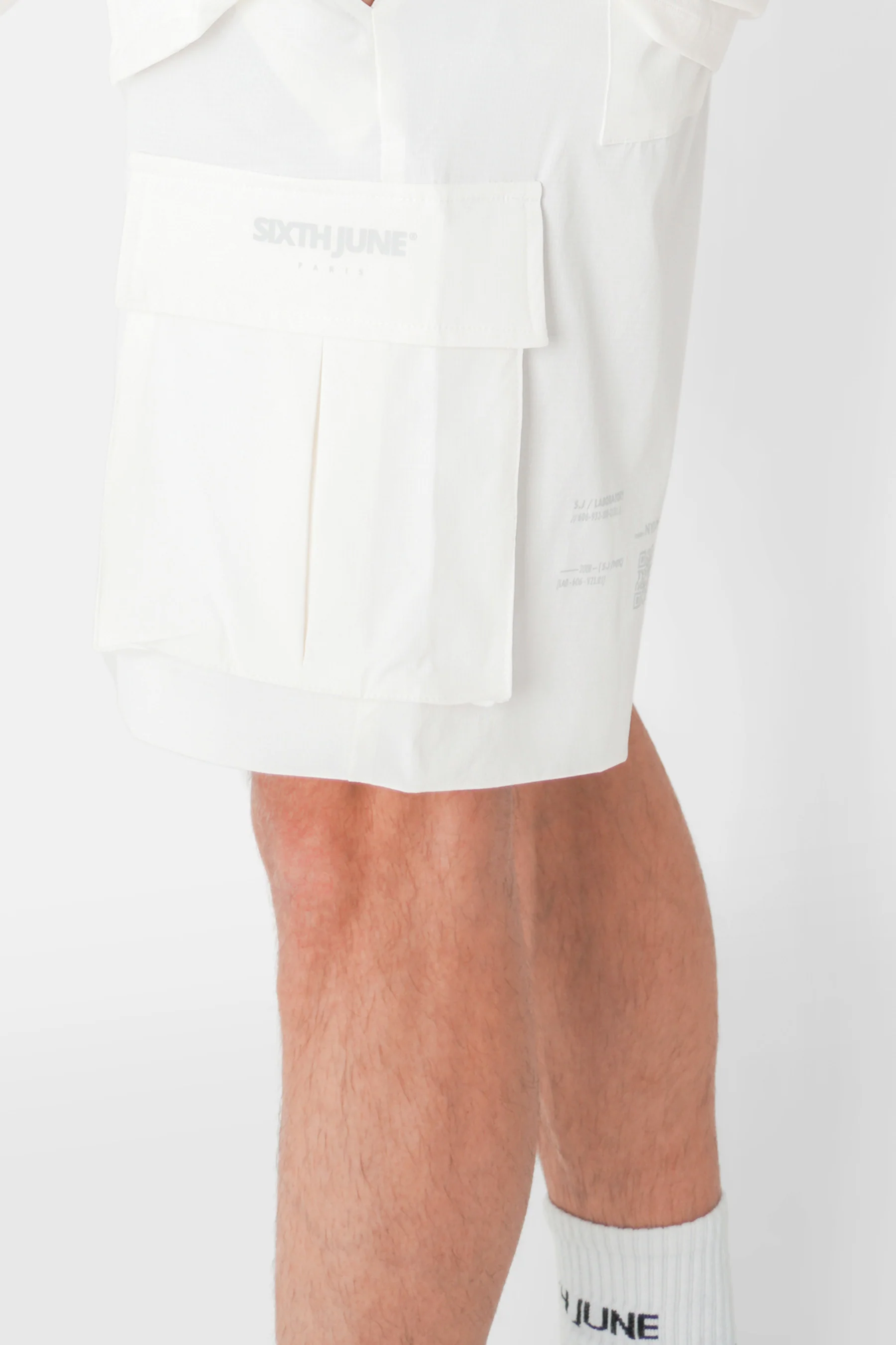 Short poche nylon QR code Blanc - Image 4