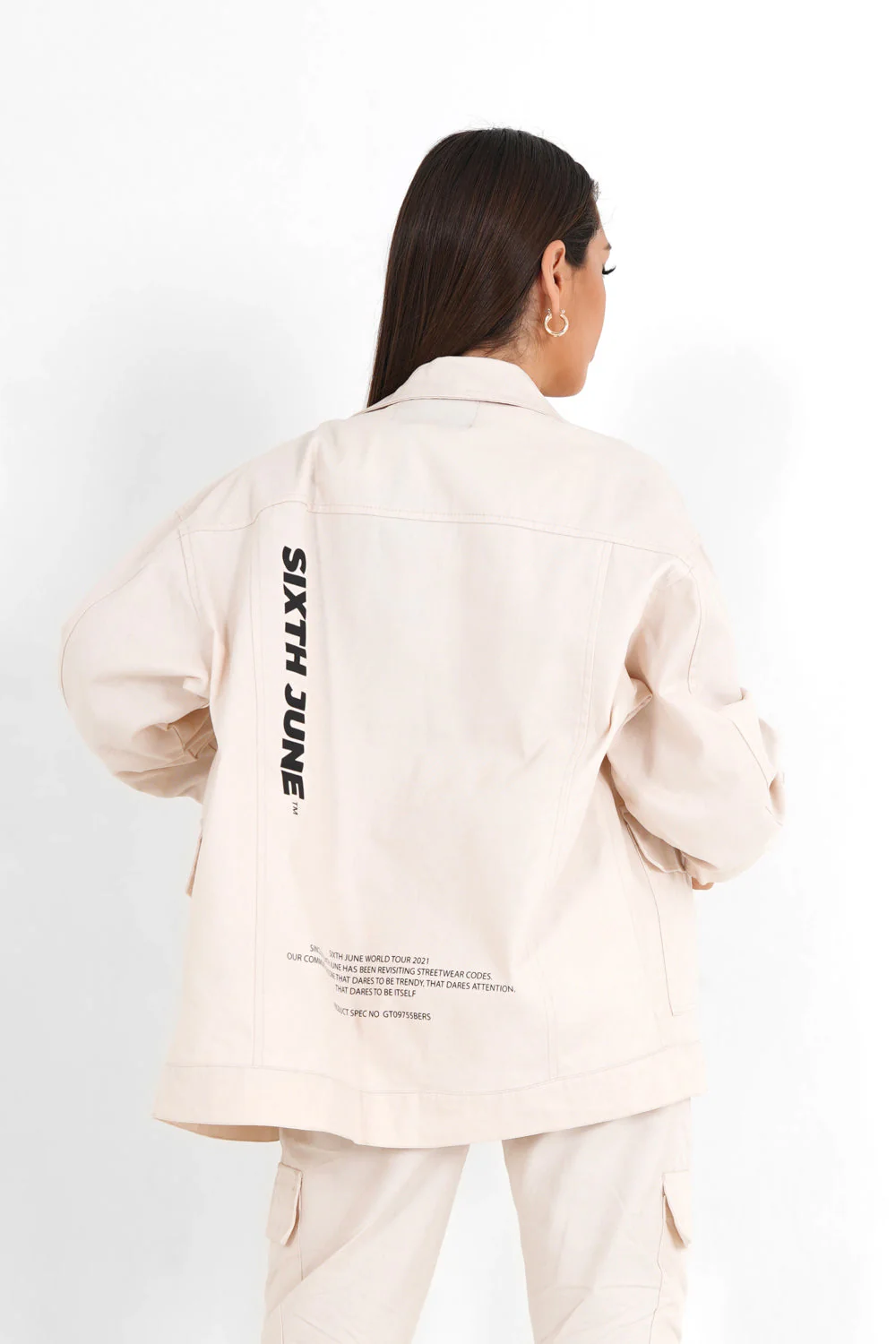 Veste travail oversize Beige