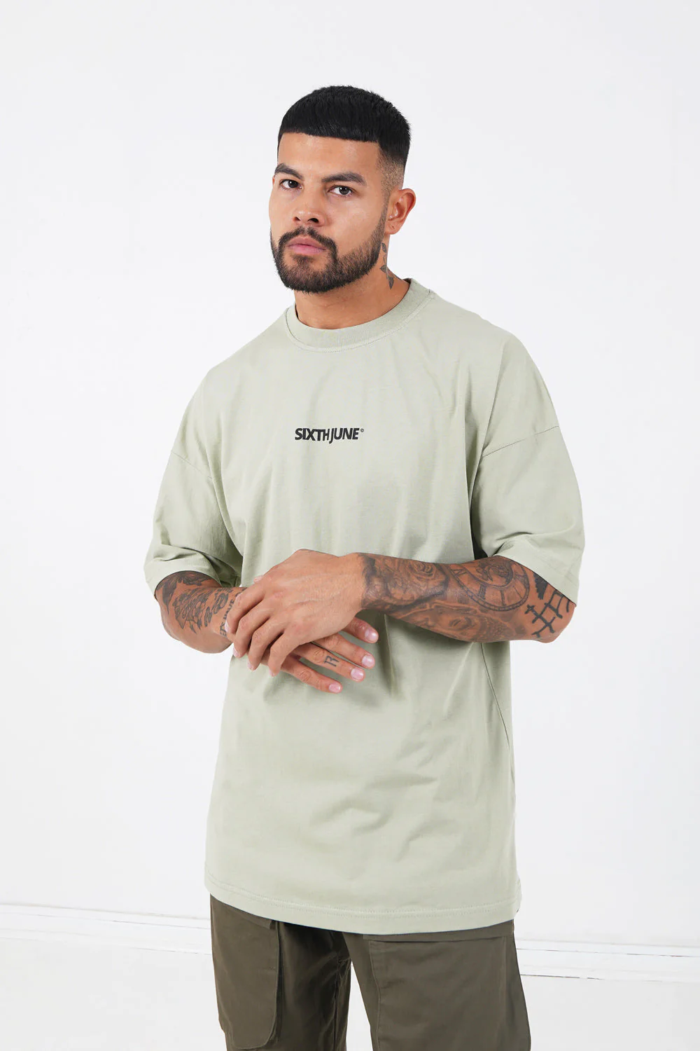 T-shirt large logo Vert clair