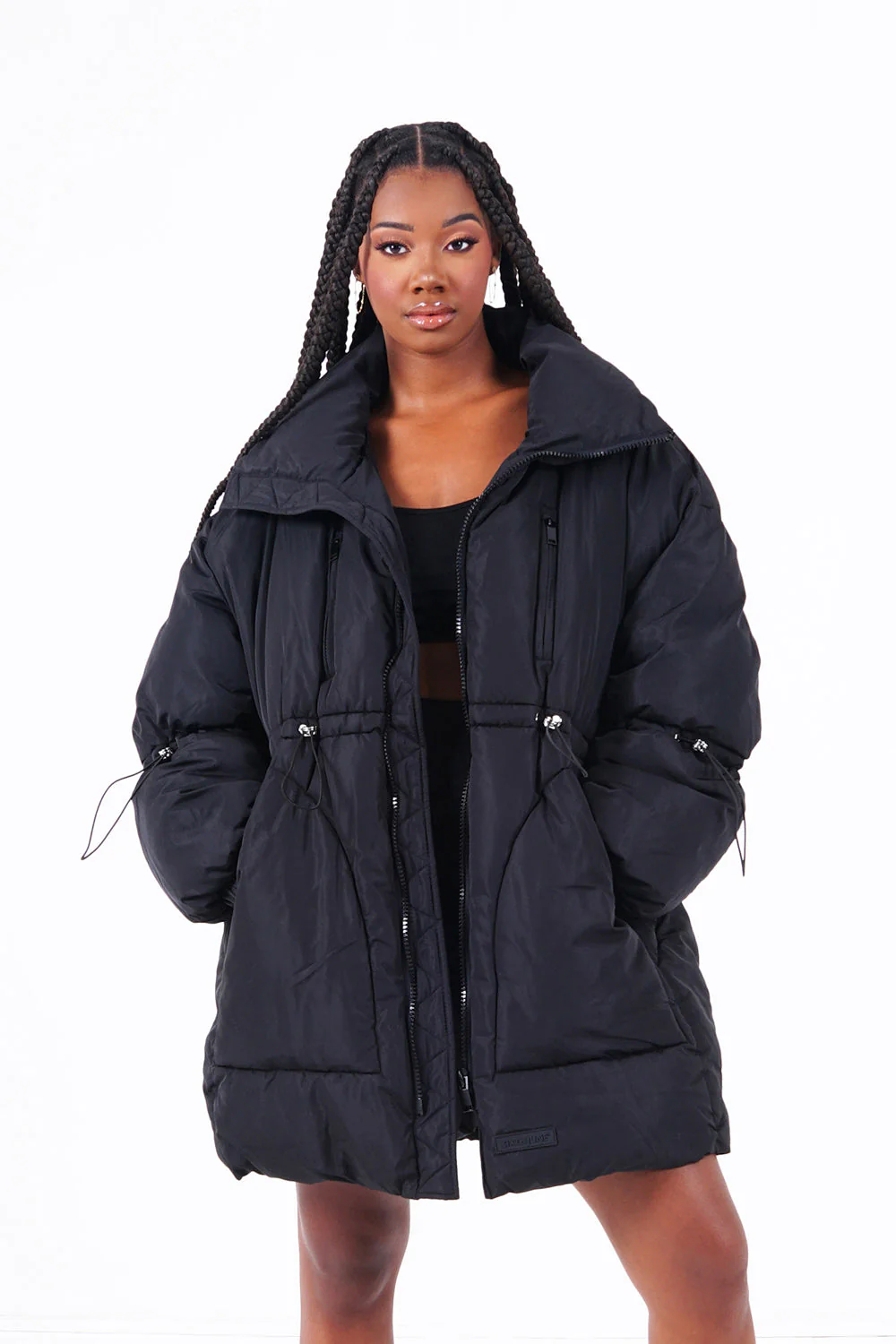 Doudoune oversize matelassé Noir