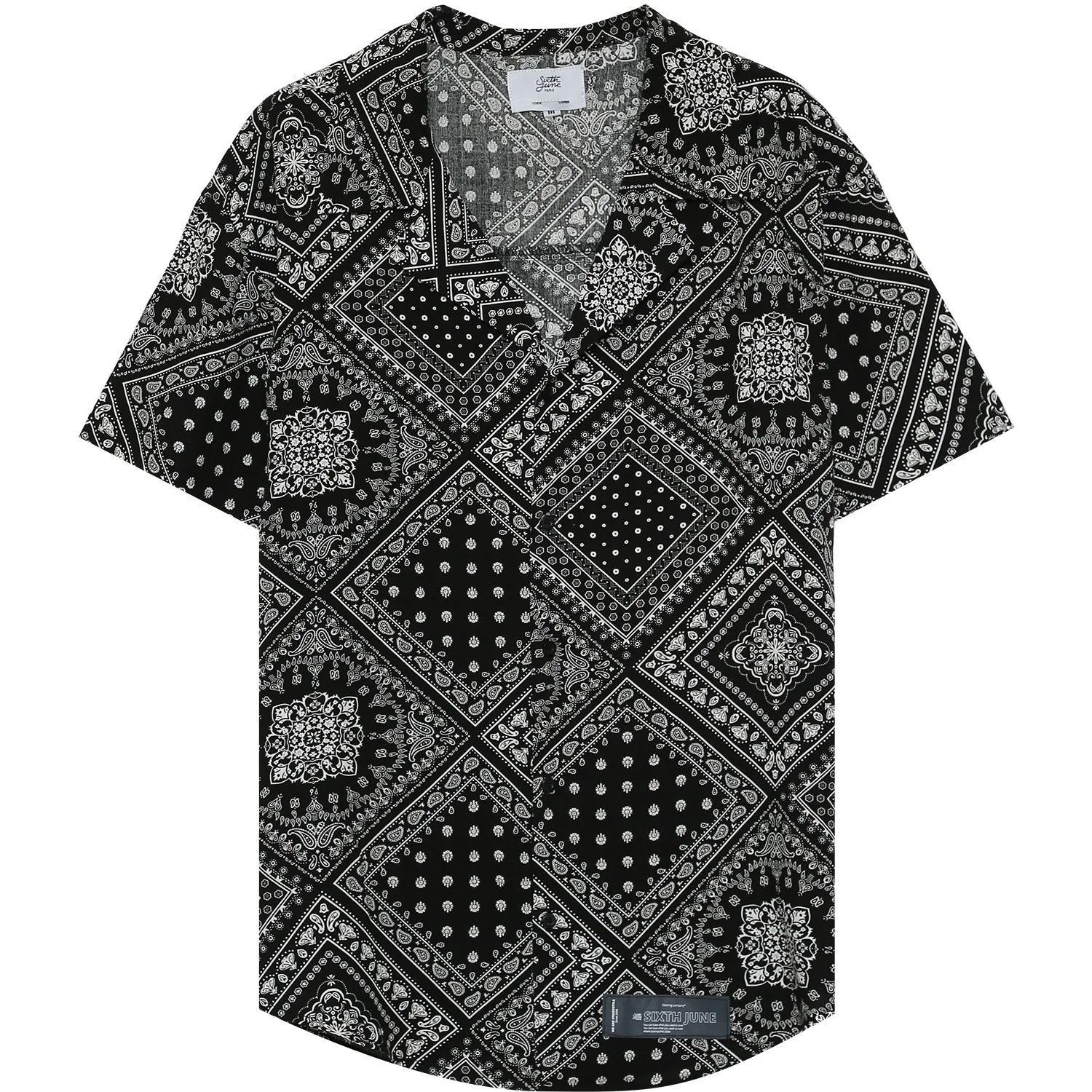 Chemisette bandana noir
