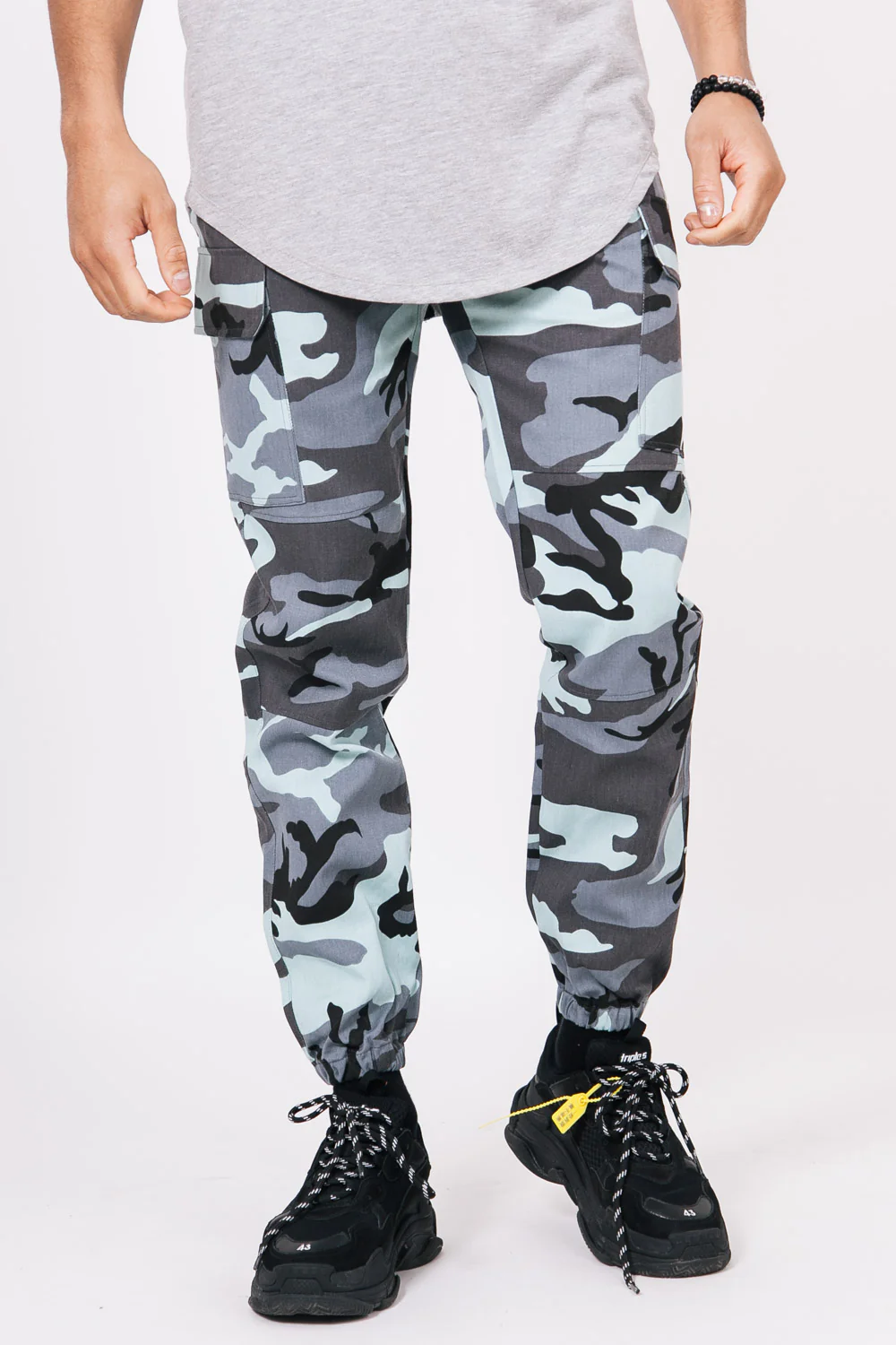 Pantalon cargo camouflage bleu - Image 2