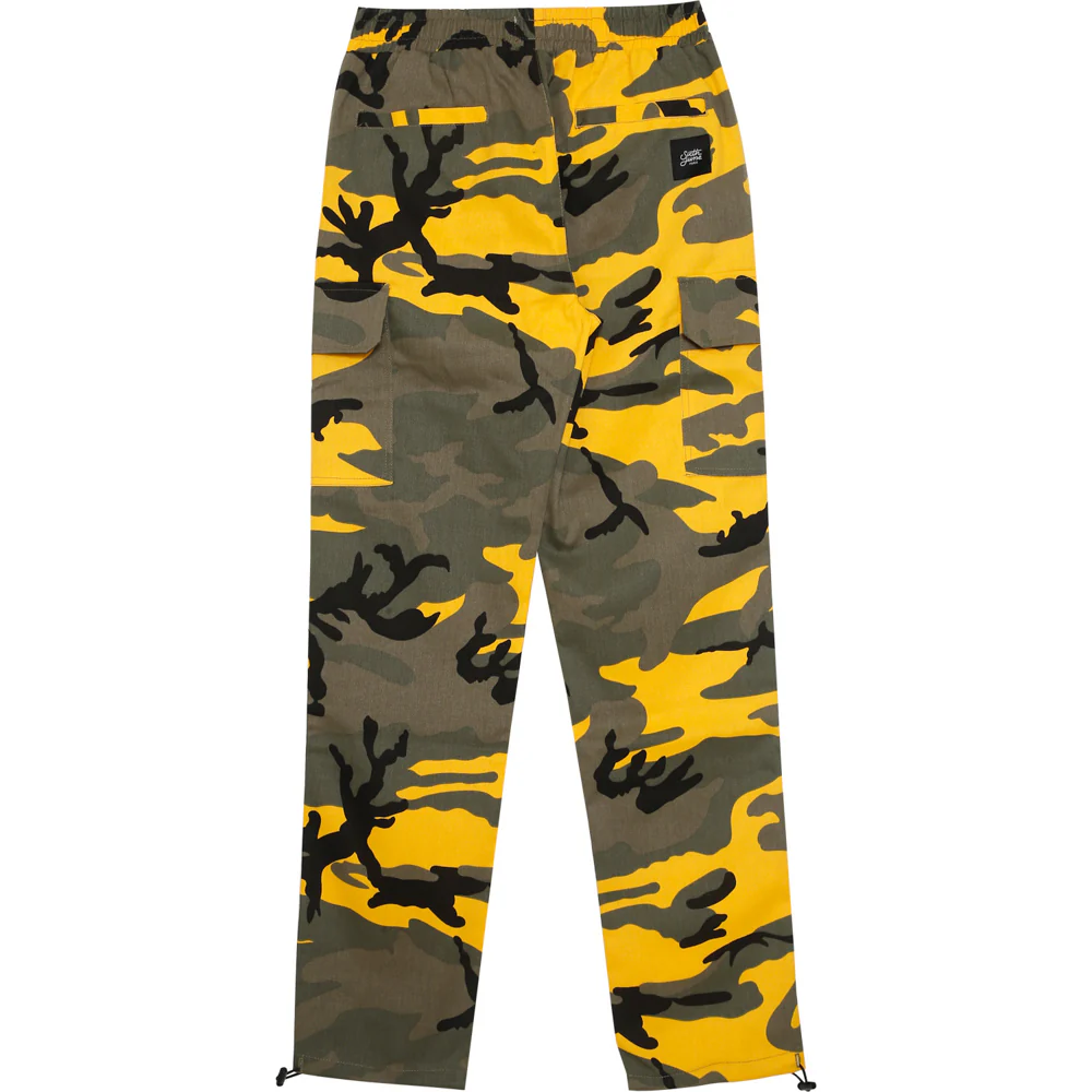 Pantalon cargo élastique camouflage jaune - Image 7