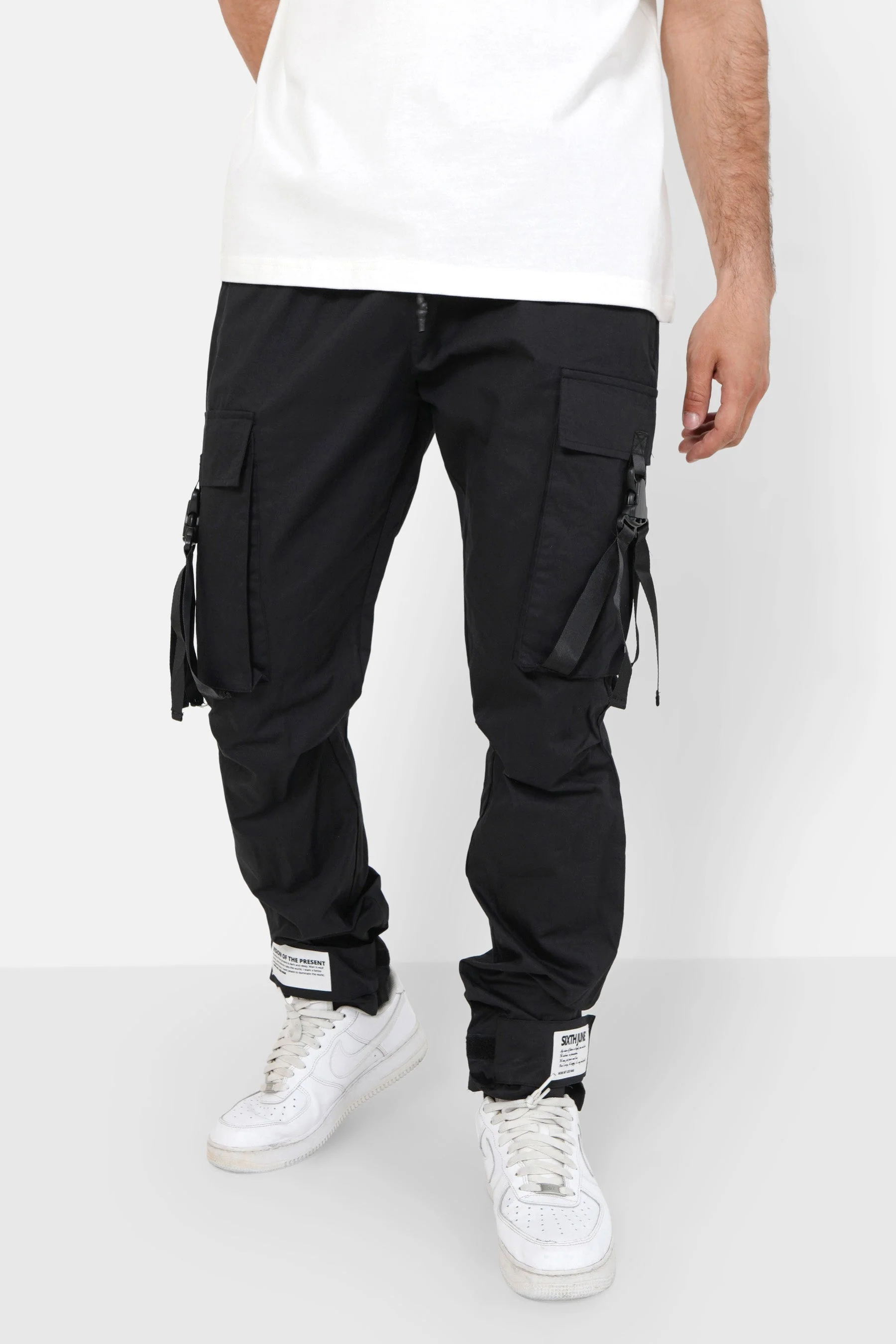 Pantalon cargo sangles Noir