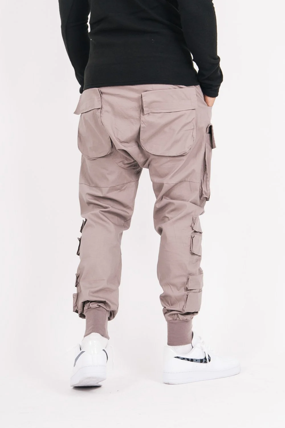 Pantalon cargo tactique large Beige foncé - Image 4