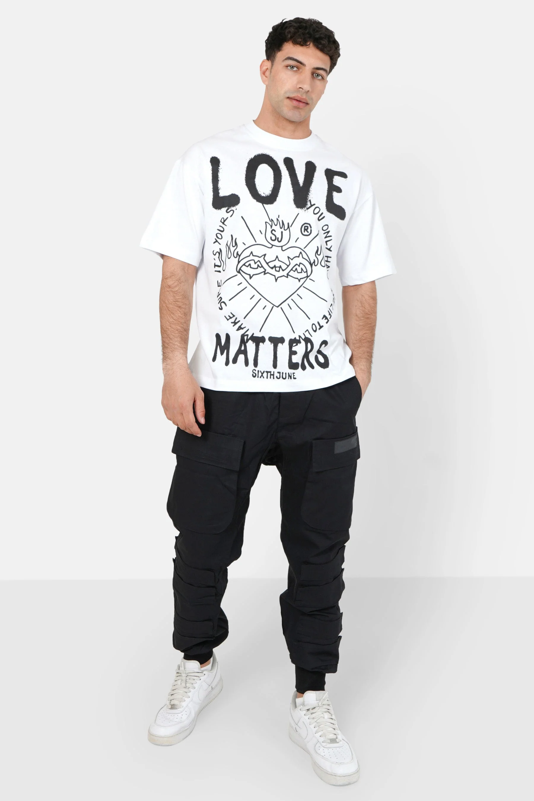 Pantalon cargo tactique large Noir - Image 2