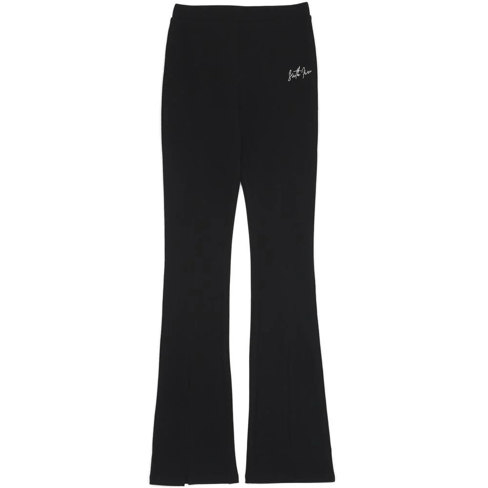 Pantalon flare fente Noir - Image 6