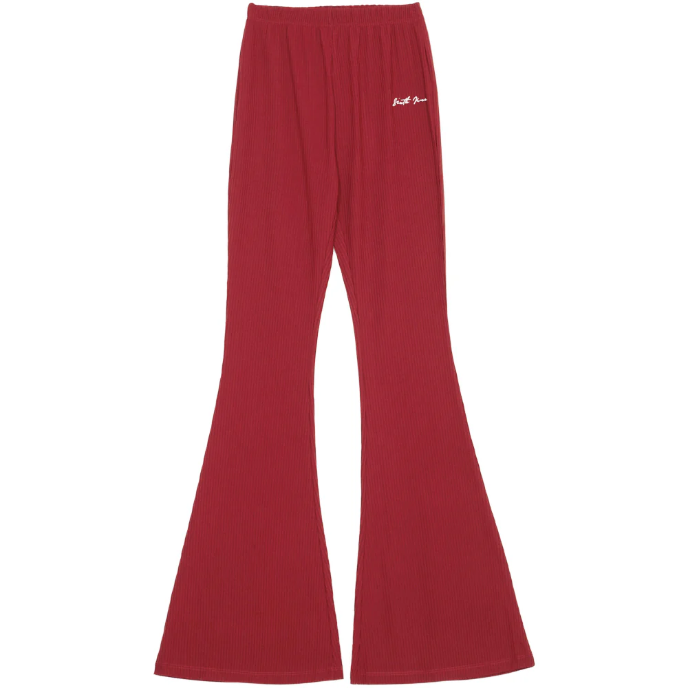 Pantalon flare logo signature rouge