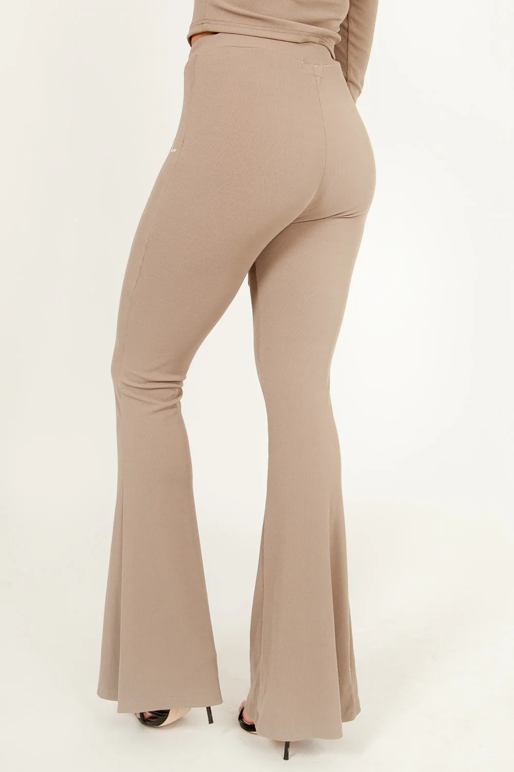 Pantalon flare logo taupe - Image 4
