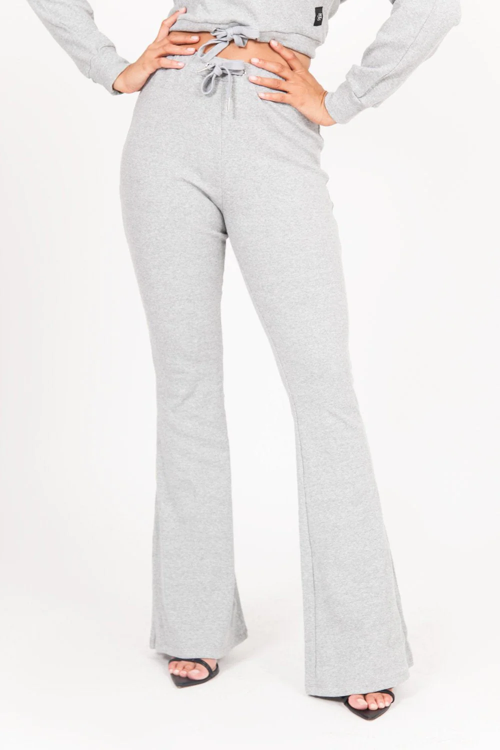 Pantalon flare Gris