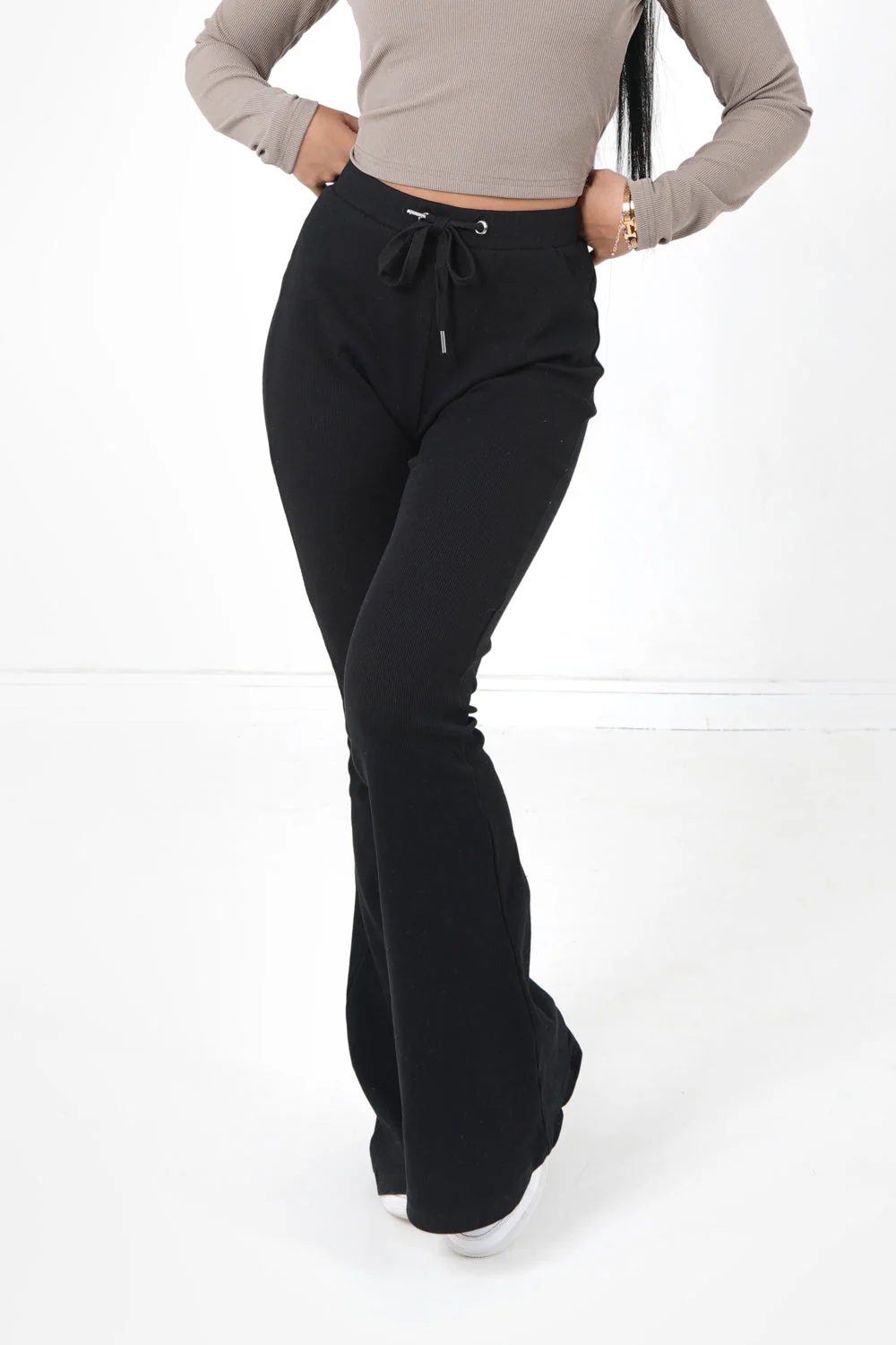 Pantalon flare Noir