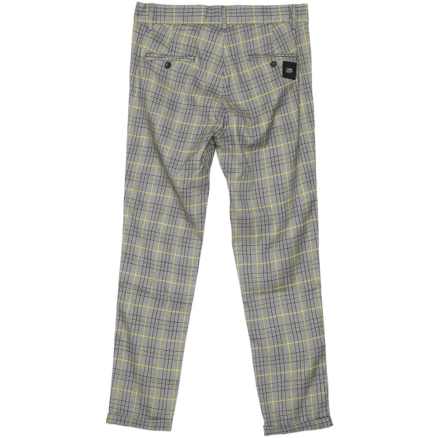 Pantalon Prince de Galles boucle Gris jaune - Image 7