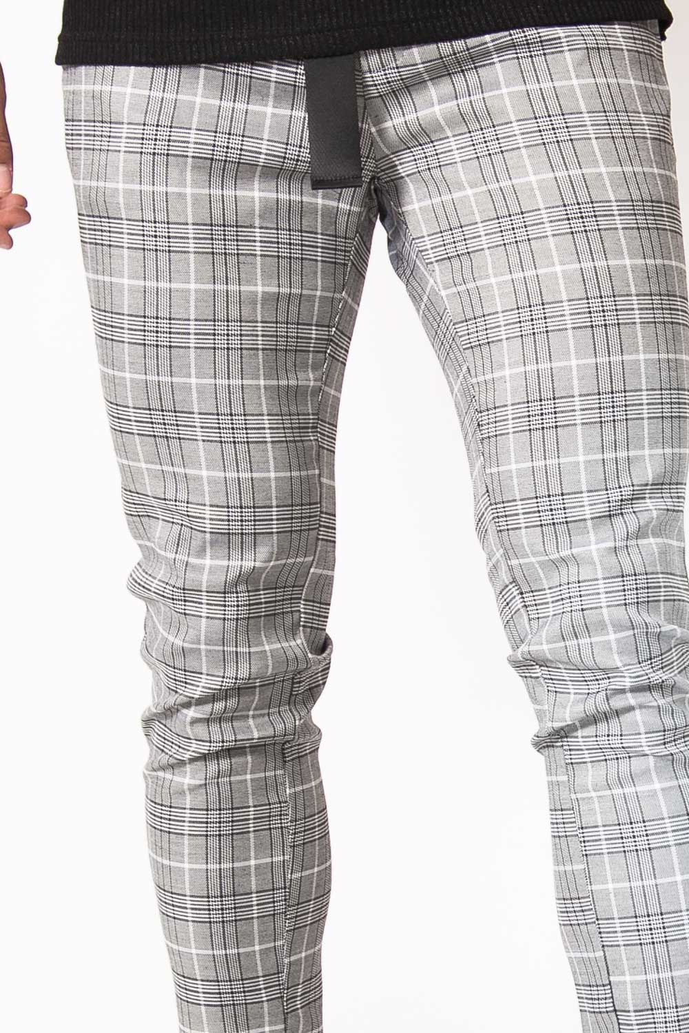 Pantalon Prince de Galles boucle gris noir - Image 3