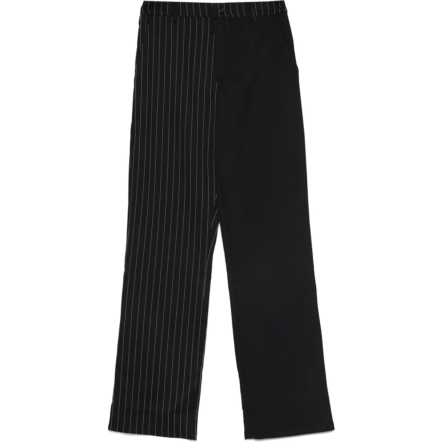 Pantalon large rayures uni Noir - Image 6
