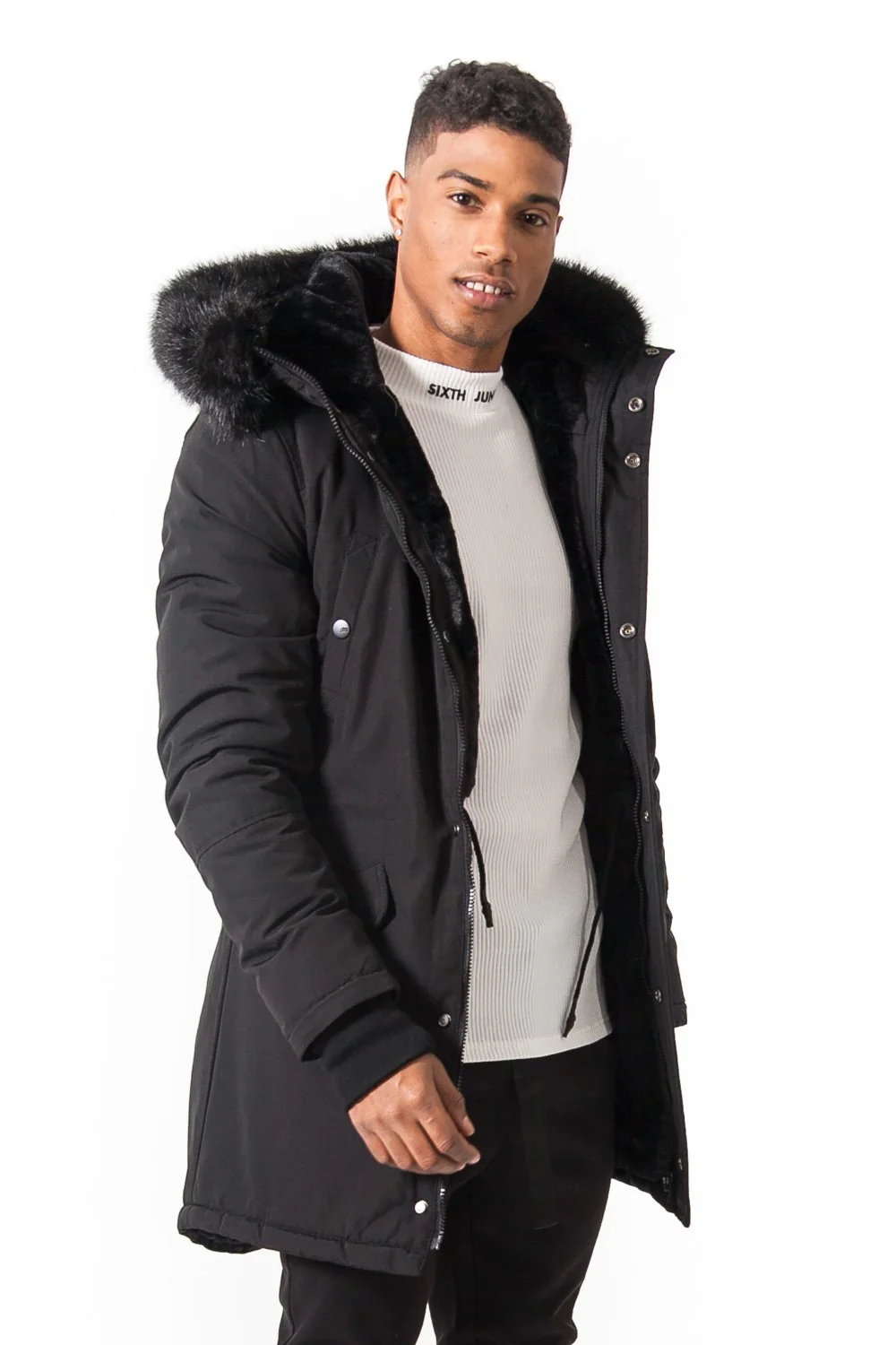 Parka déperlante doublée Noir - Image 4