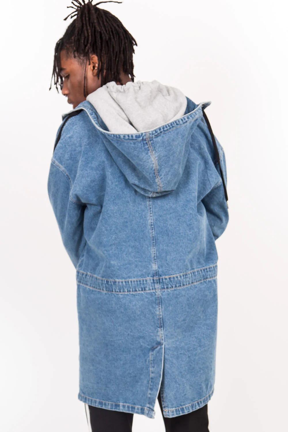 Parka oversize denim bleu - Image 5