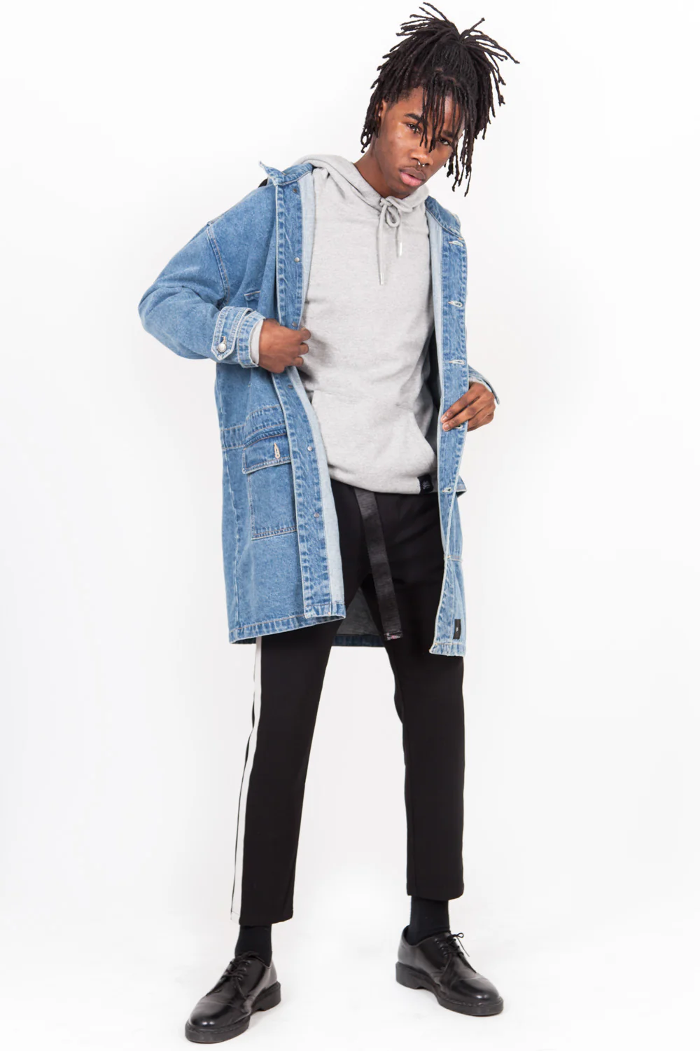 Parka oversize denim bleu - Image 6