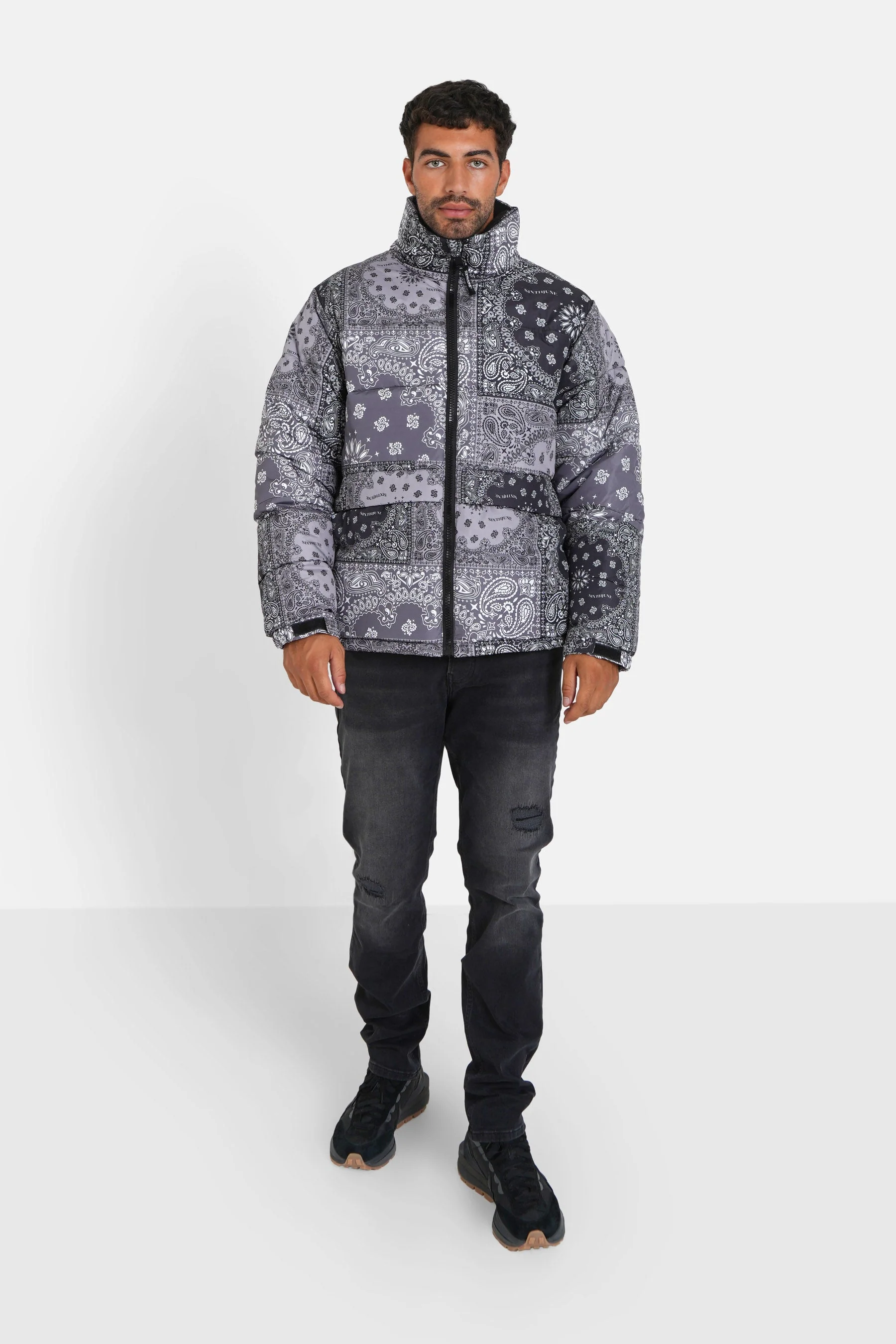 PATCHWORK bandana puffer jacket - Image 2