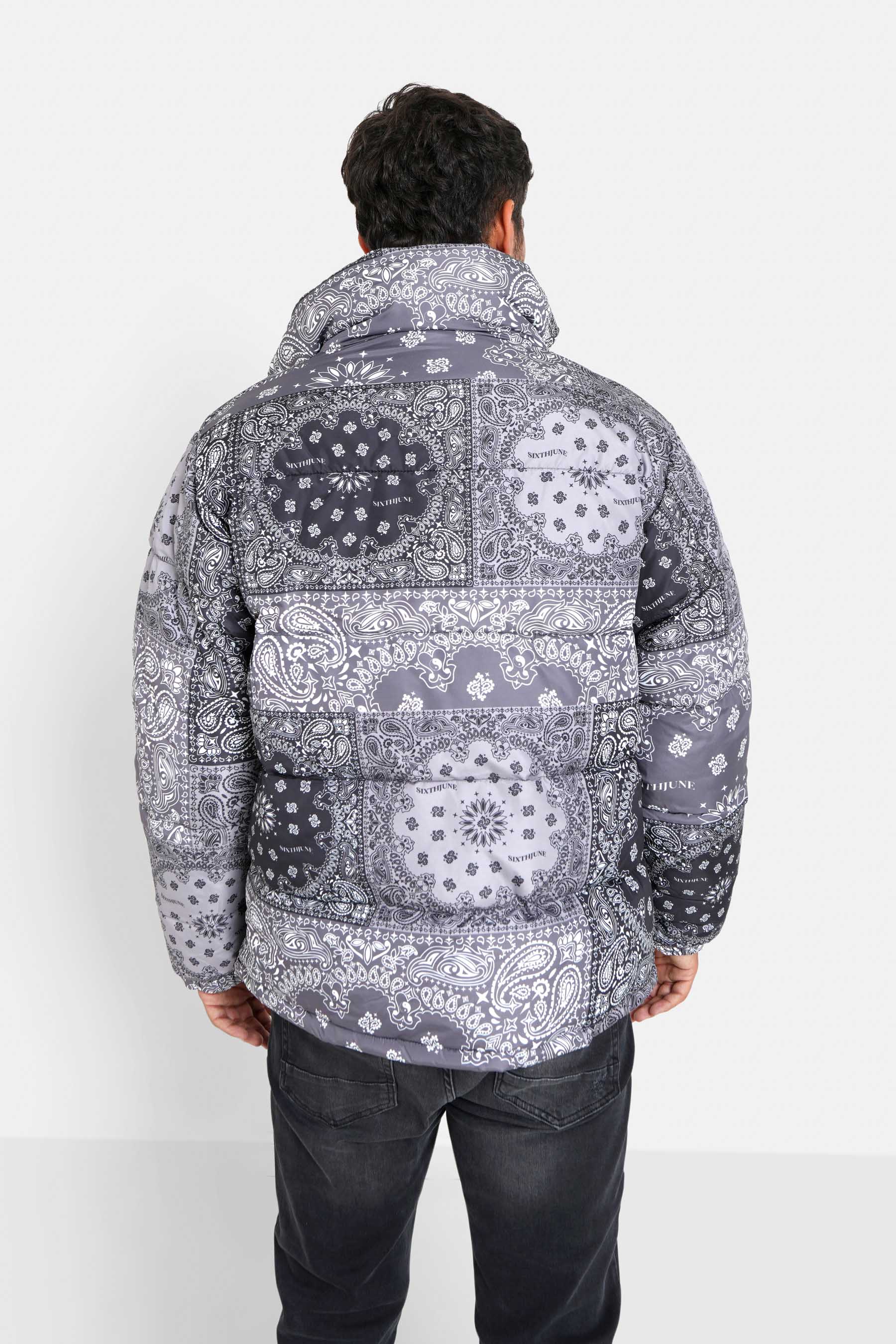 PATCHWORK bandana puffer jacket - Image 5