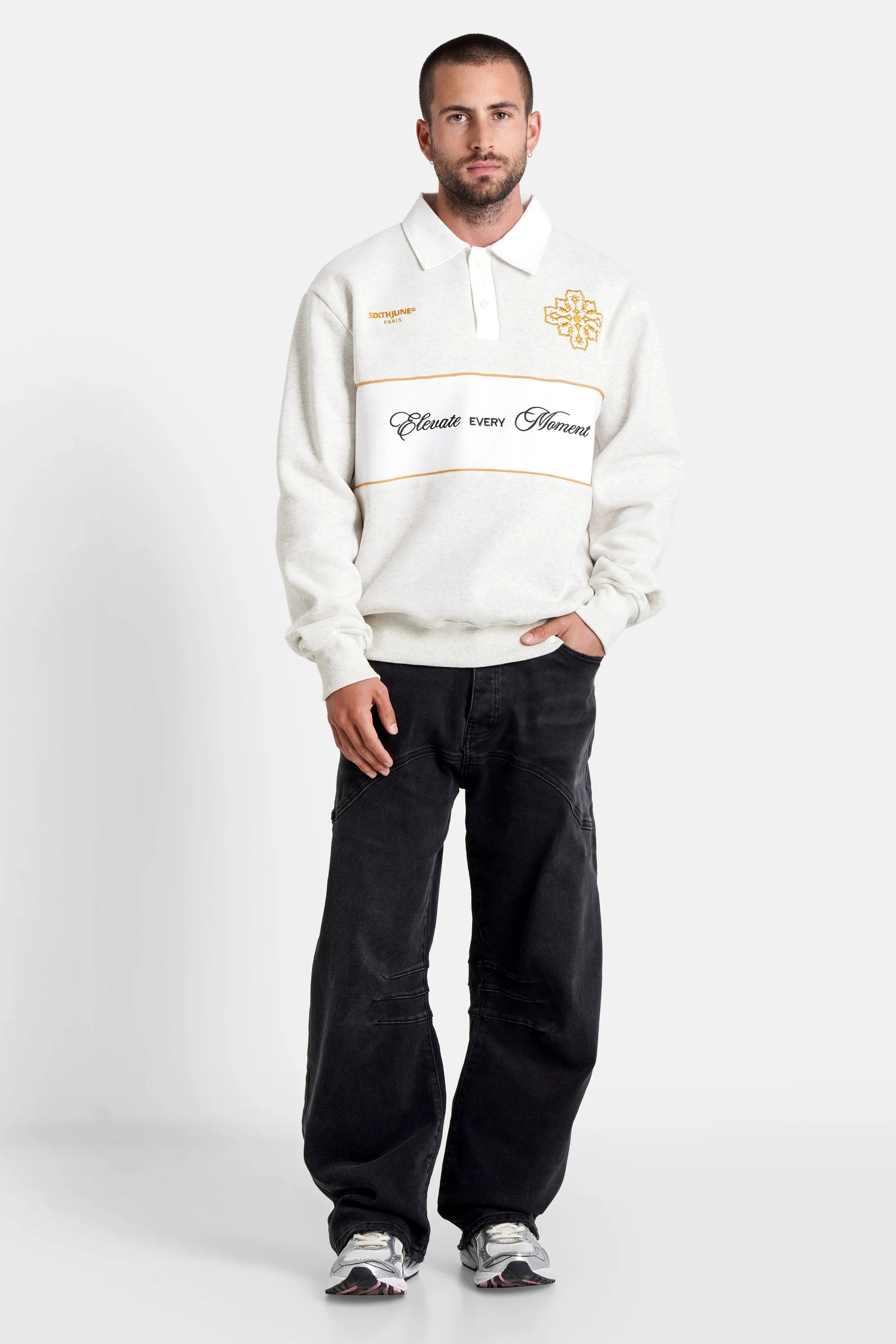 ELEVATE printed polo sweatshirt - Image 2