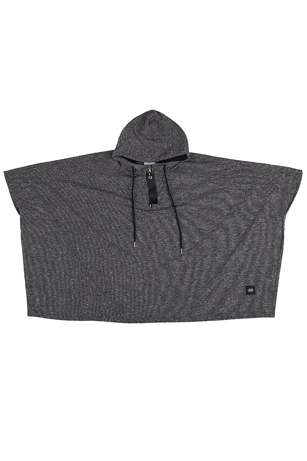 Poncho capuche large gris 1902C