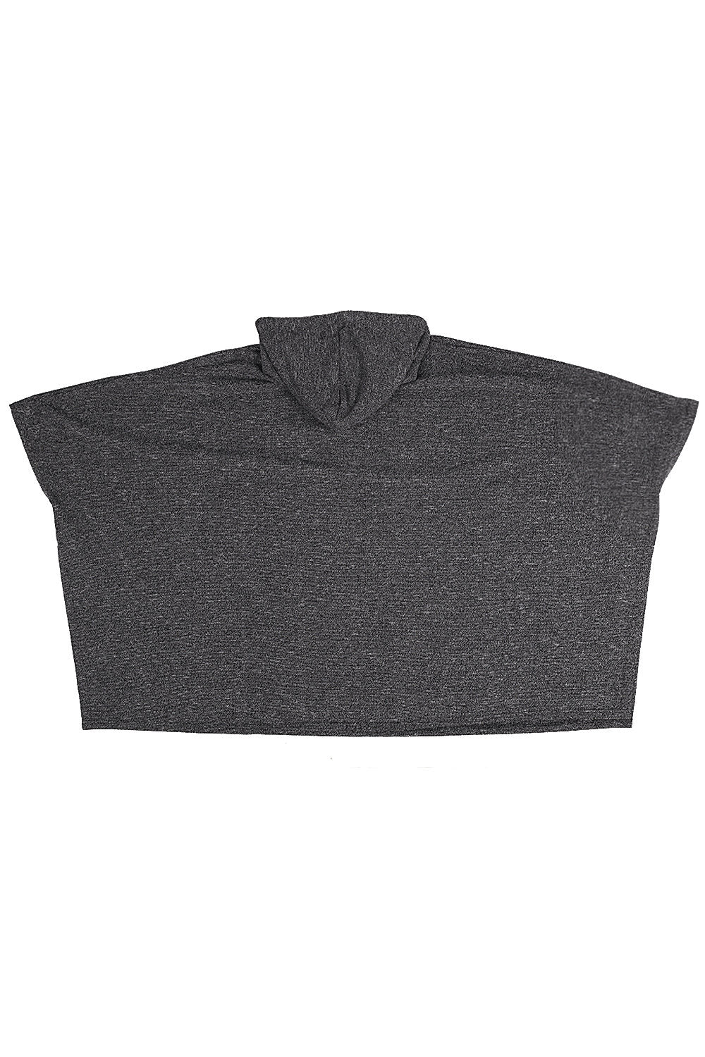 Poncho capuche large gris 1902C - Image 6