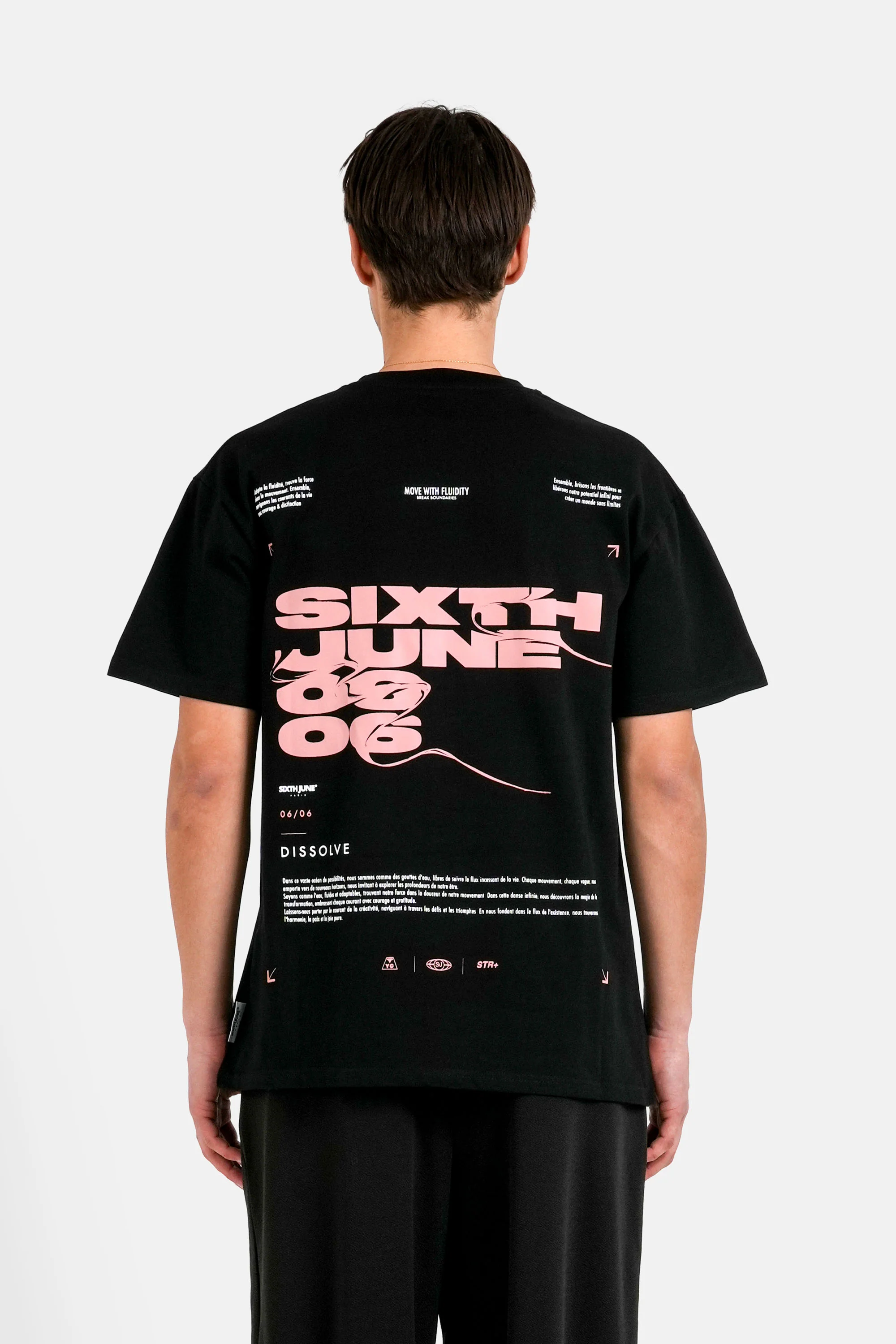 T-shirt graphique dos Noir