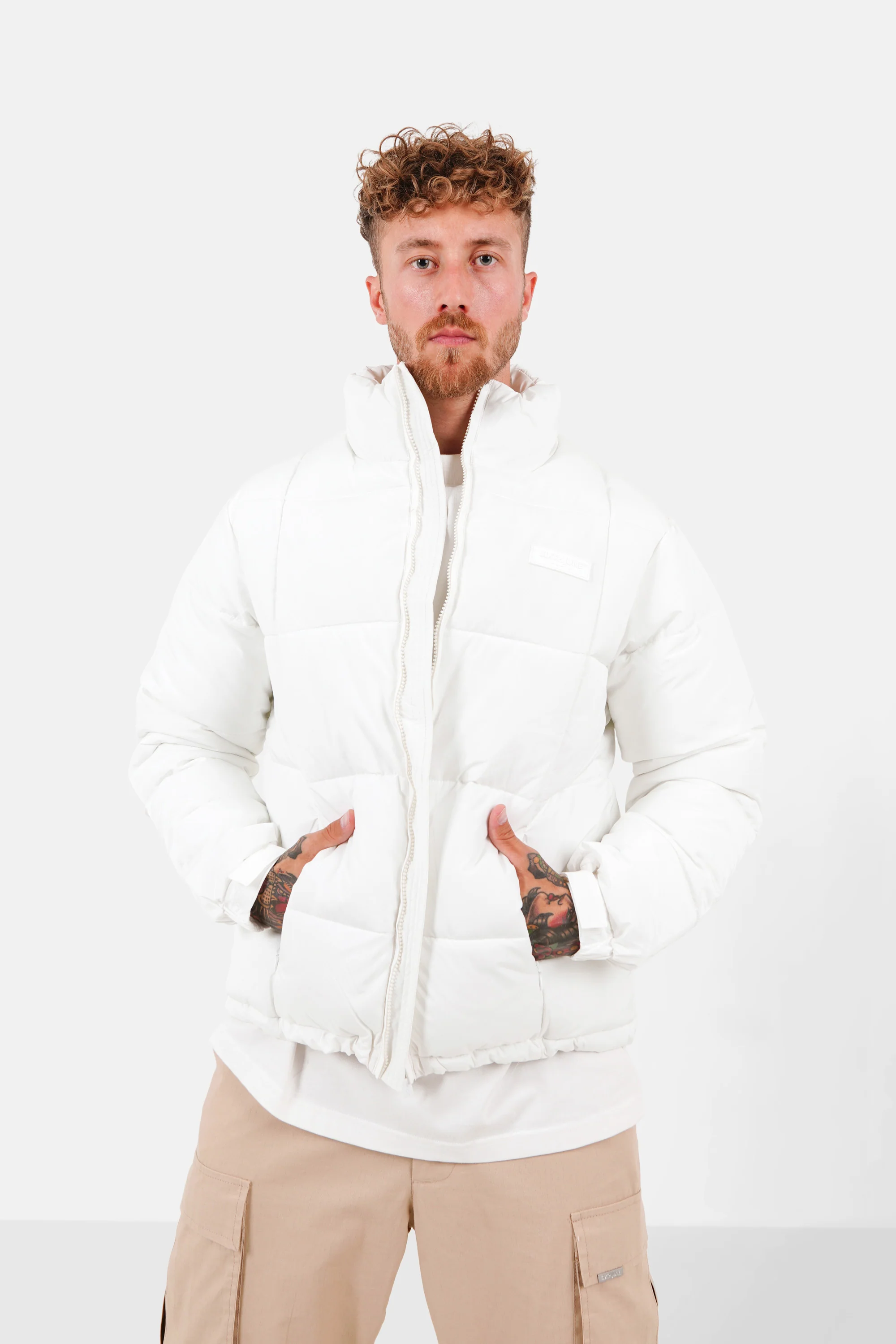 LOGO patch puffer jacket