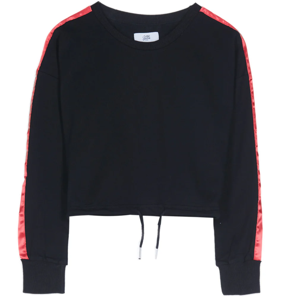 Pull bandes bicolores noir