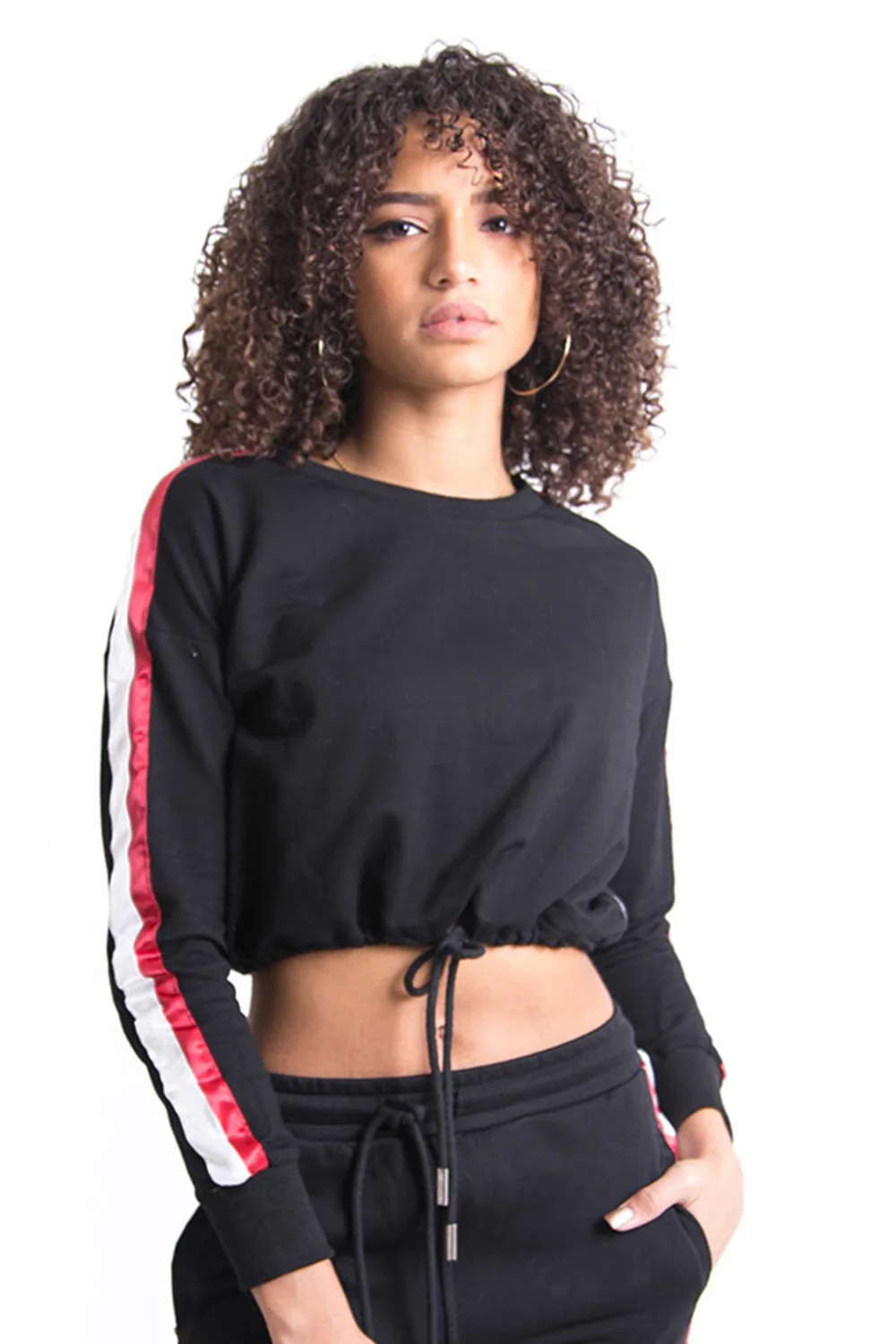 Pull bandes bicolores noir - Image 2