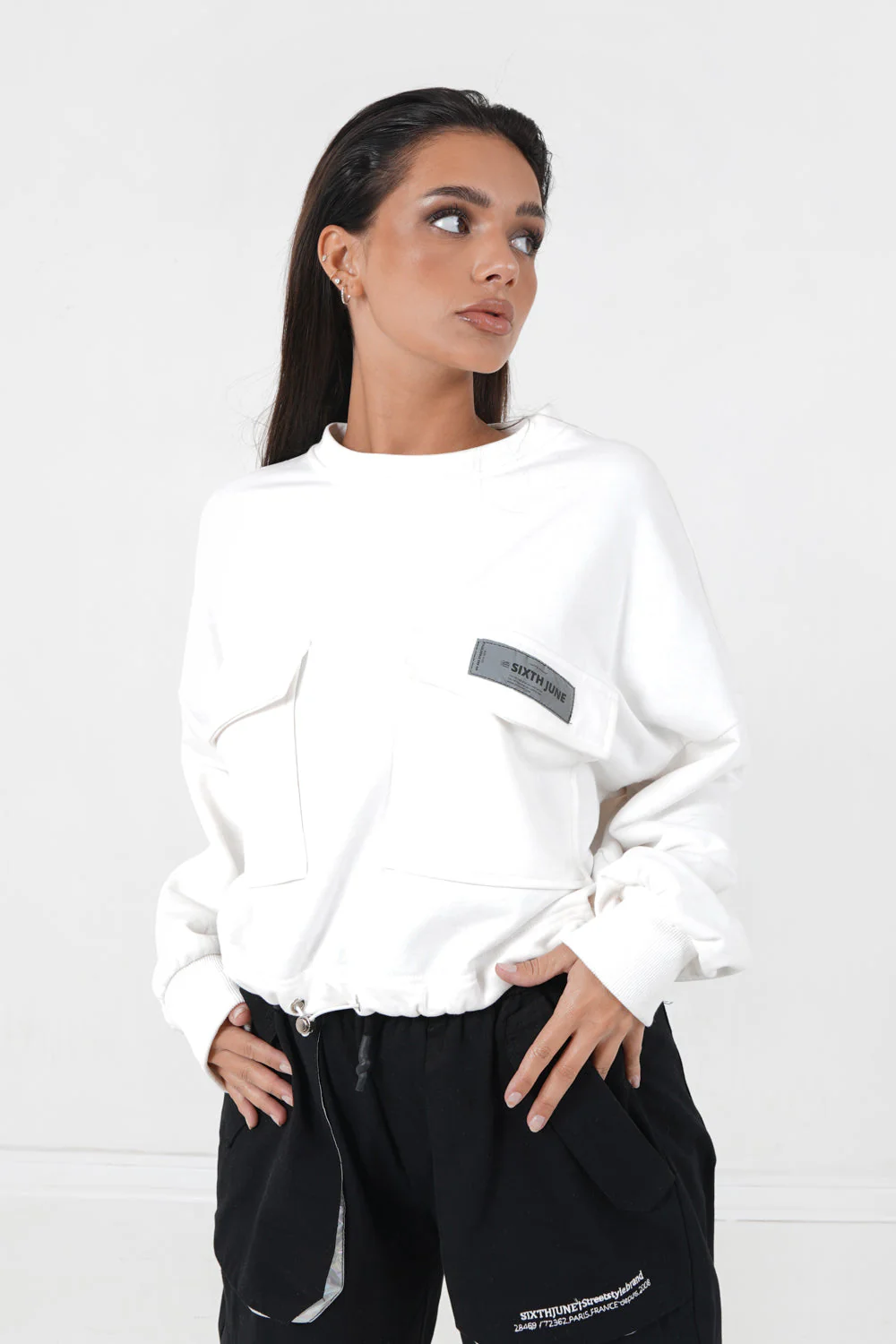 Pull réfléchissant empiècement logo blanc - Image 2