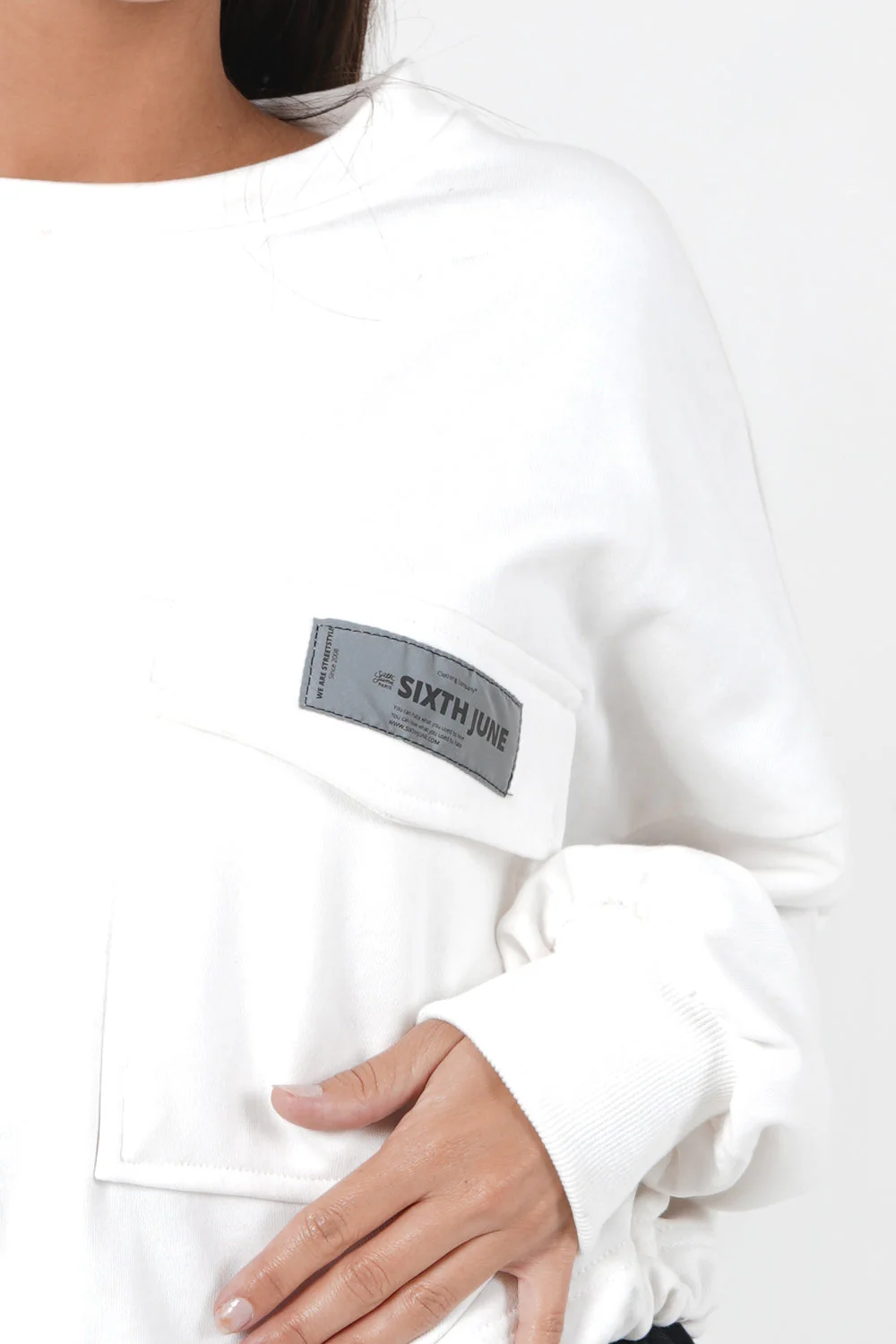 Pull réfléchissant empiècement logo blanc - Image 3