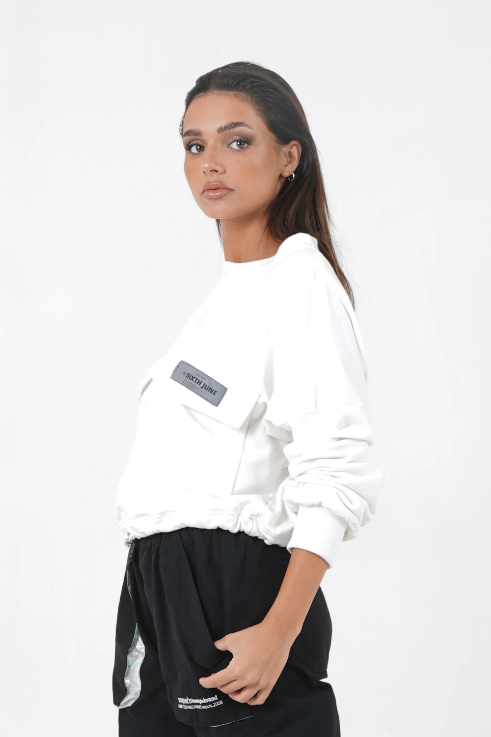 Pull réfléchissant empiècement logo blanc - Image 4