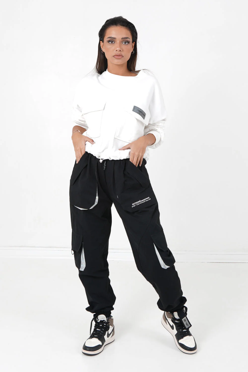 Pull réfléchissant empiècement logo blanc - Image 6