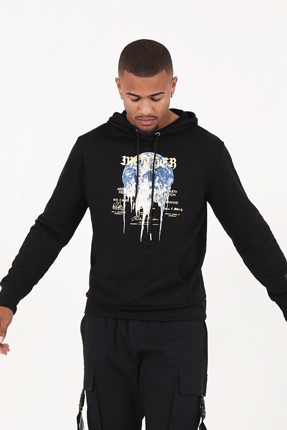 Sweat capuche mother Earth Noir