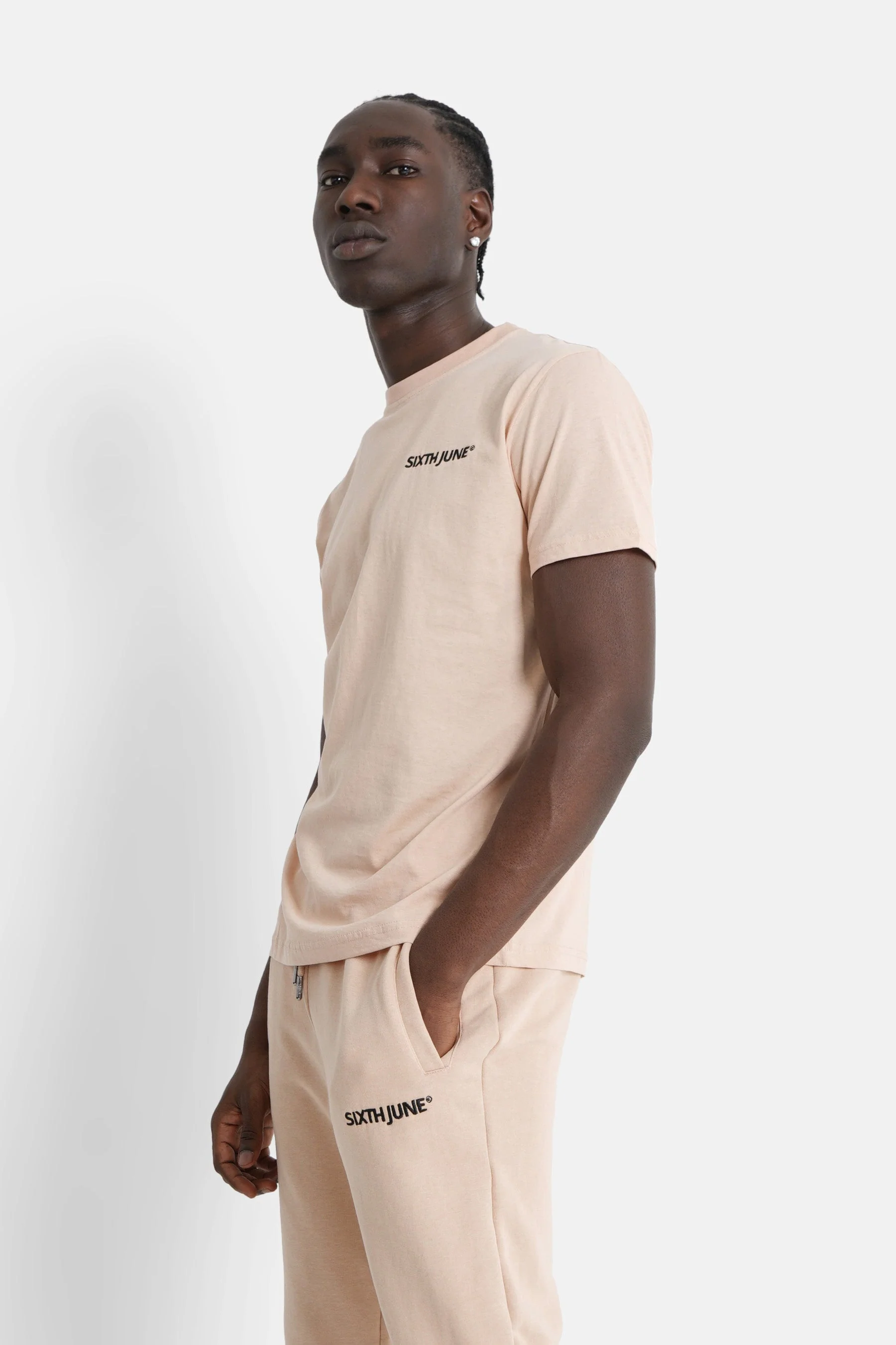 T-shirt soft logo brodé Beige - Image 4