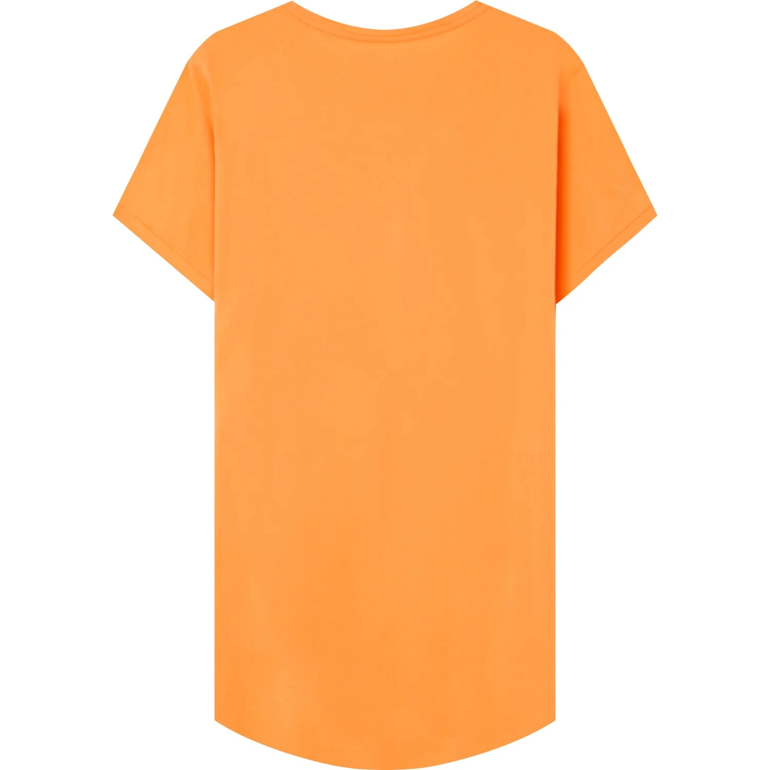 T-shirt bas arrondi long Orange clair - Image 7
