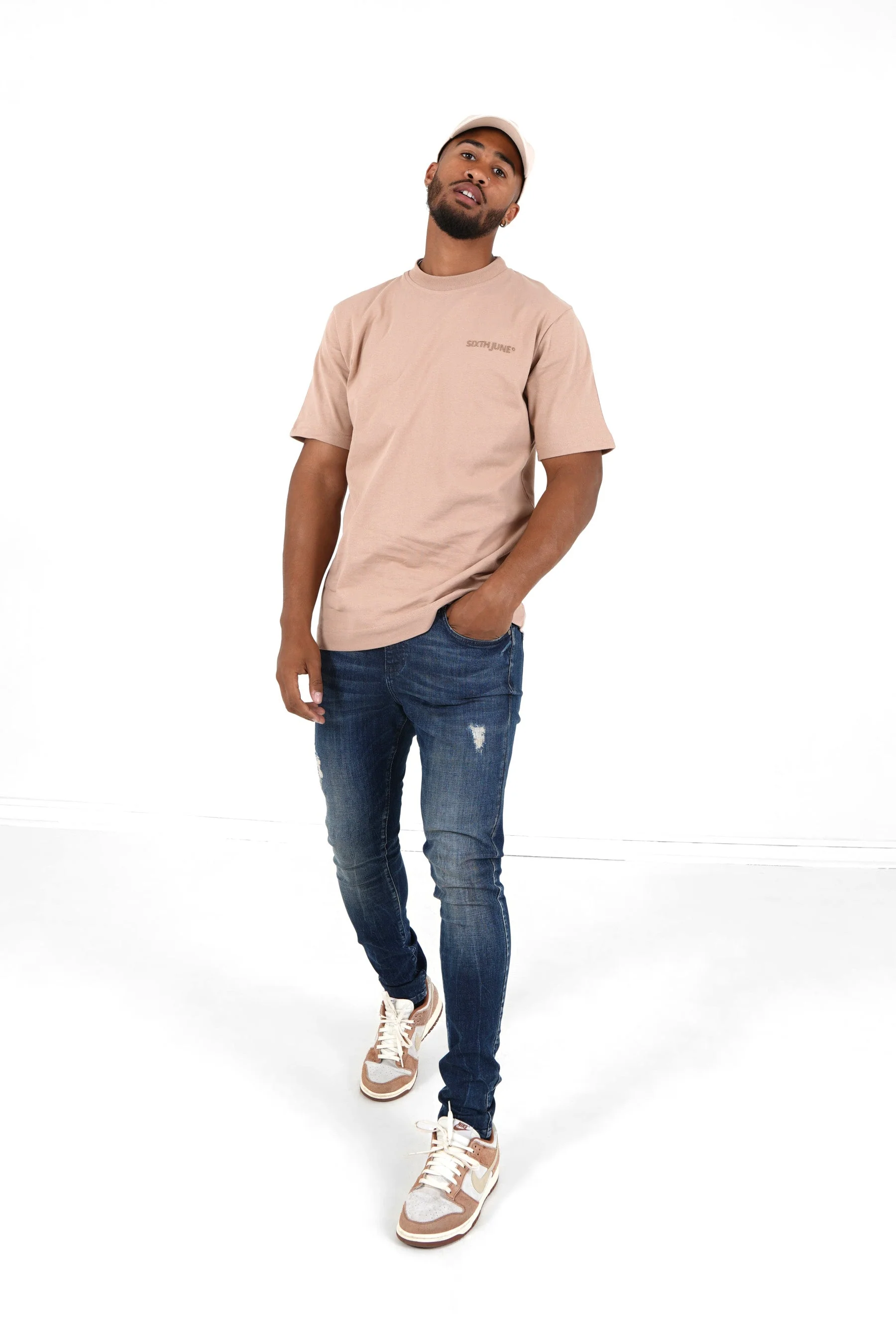 T-shirt logo brodé Beige - Image 2