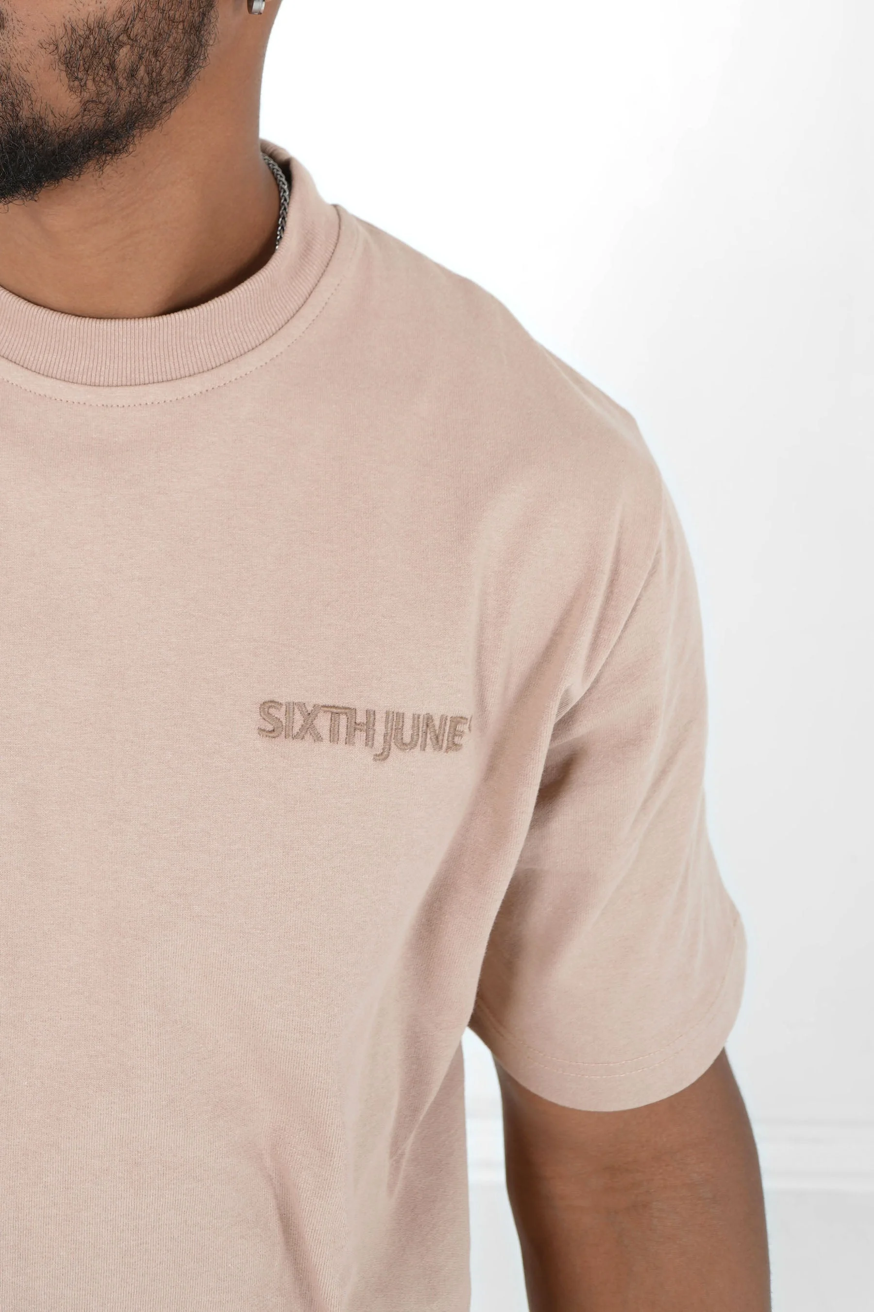 T-shirt logo brodé Beige - Image 3