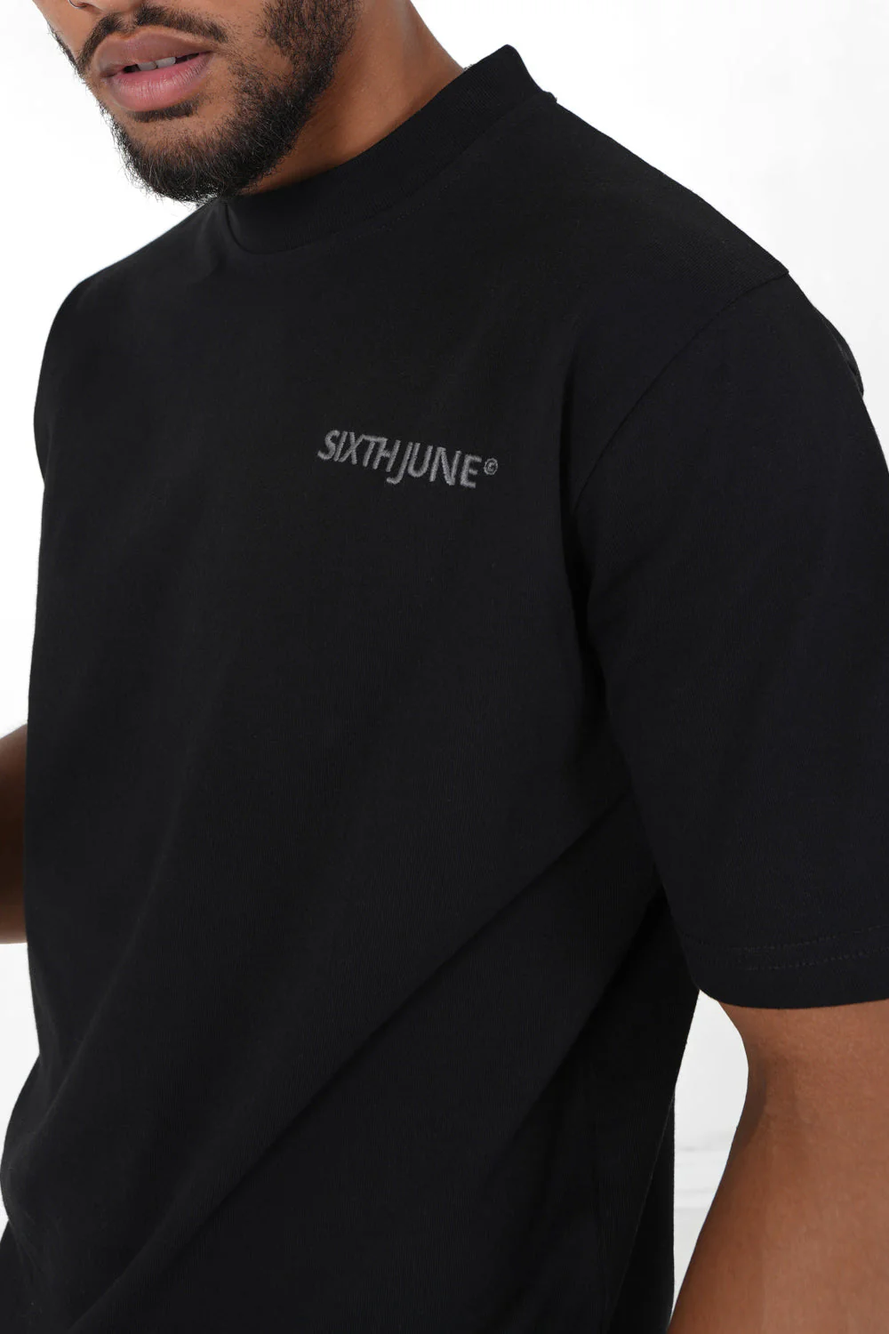 T-shirt logo brodé Noir - Image 3