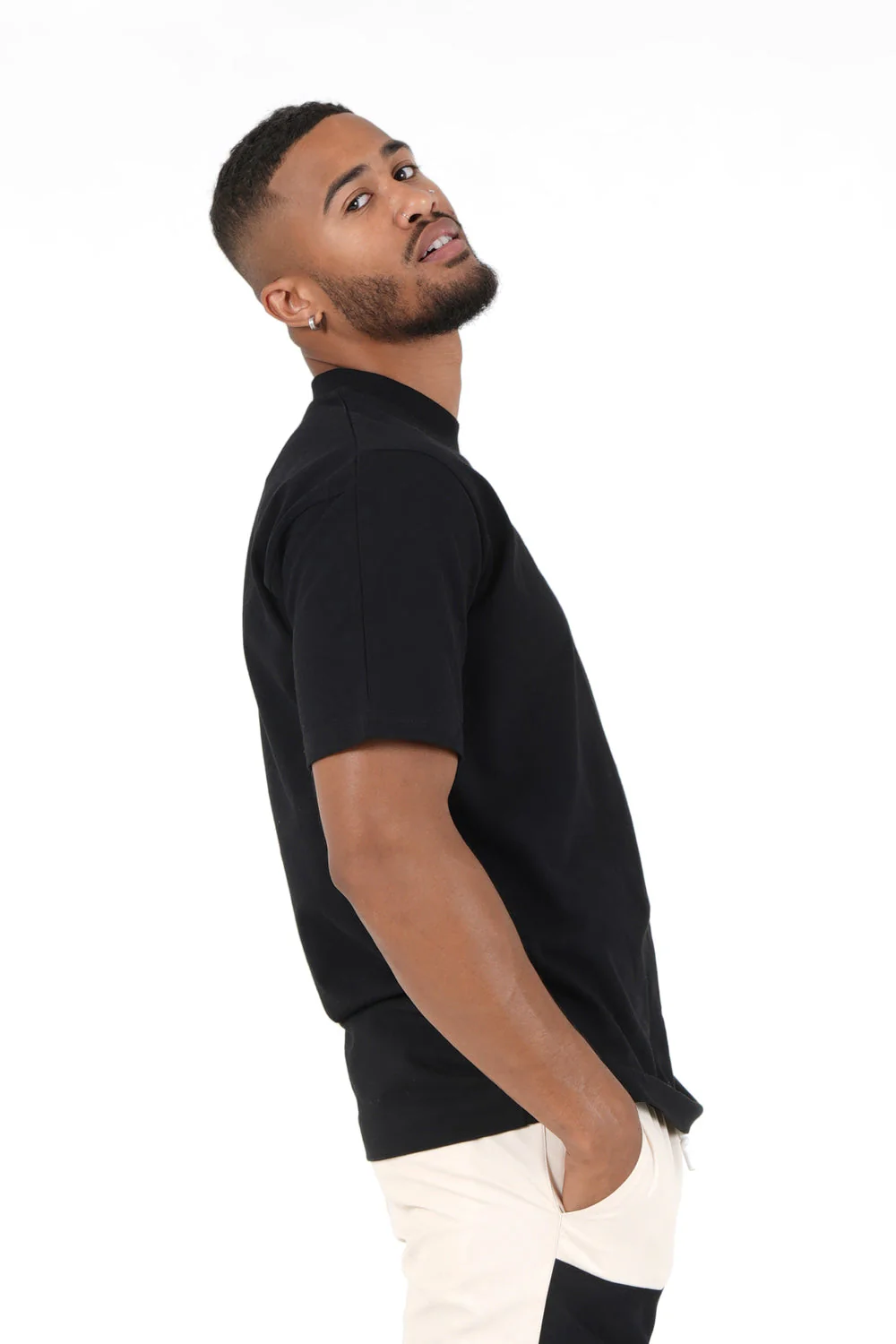 T-shirt logo brodé Noir - Image 4